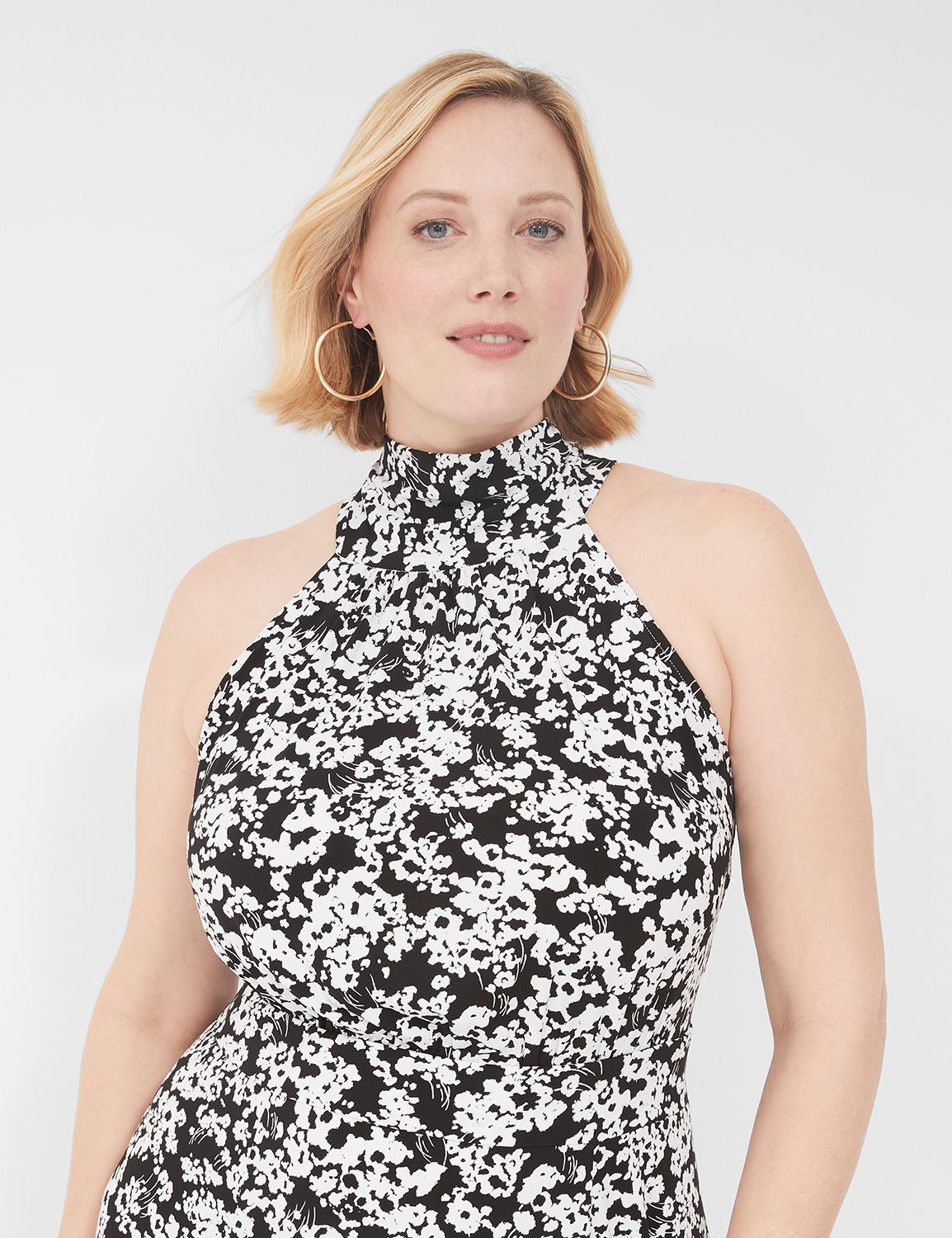 Halter Tie Neck Dress Lanebryant