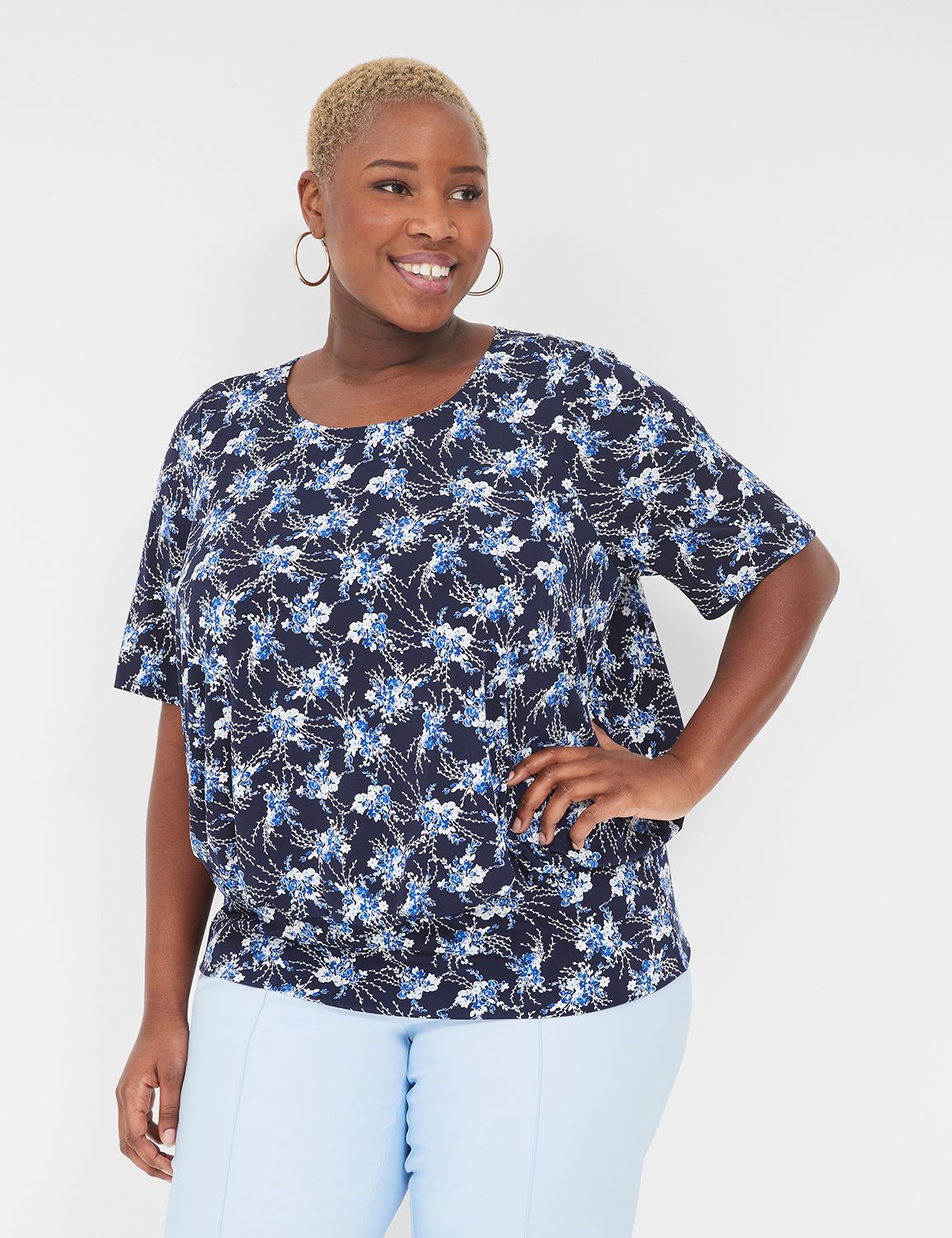 Plus size banded bottom blouses online