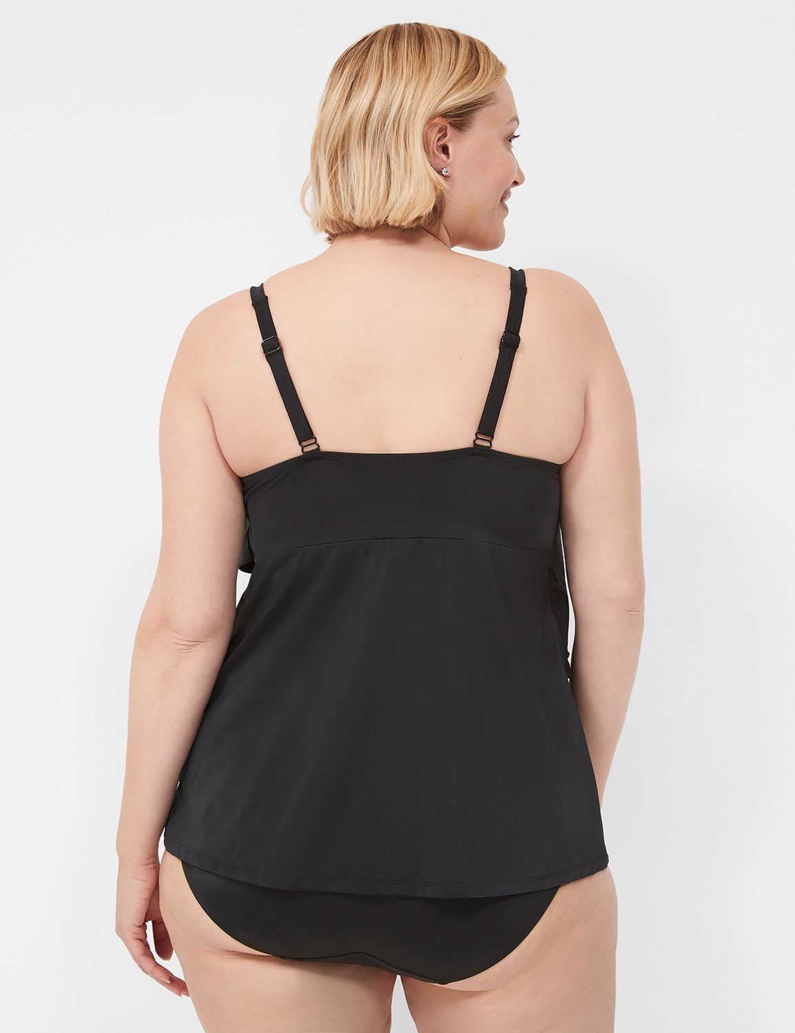 Plus Size No-Wire Three-Tier Tankini Top LaneBryant