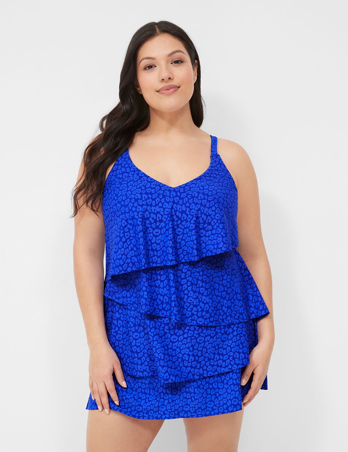 No-Wire Three-Tier Tankini Top