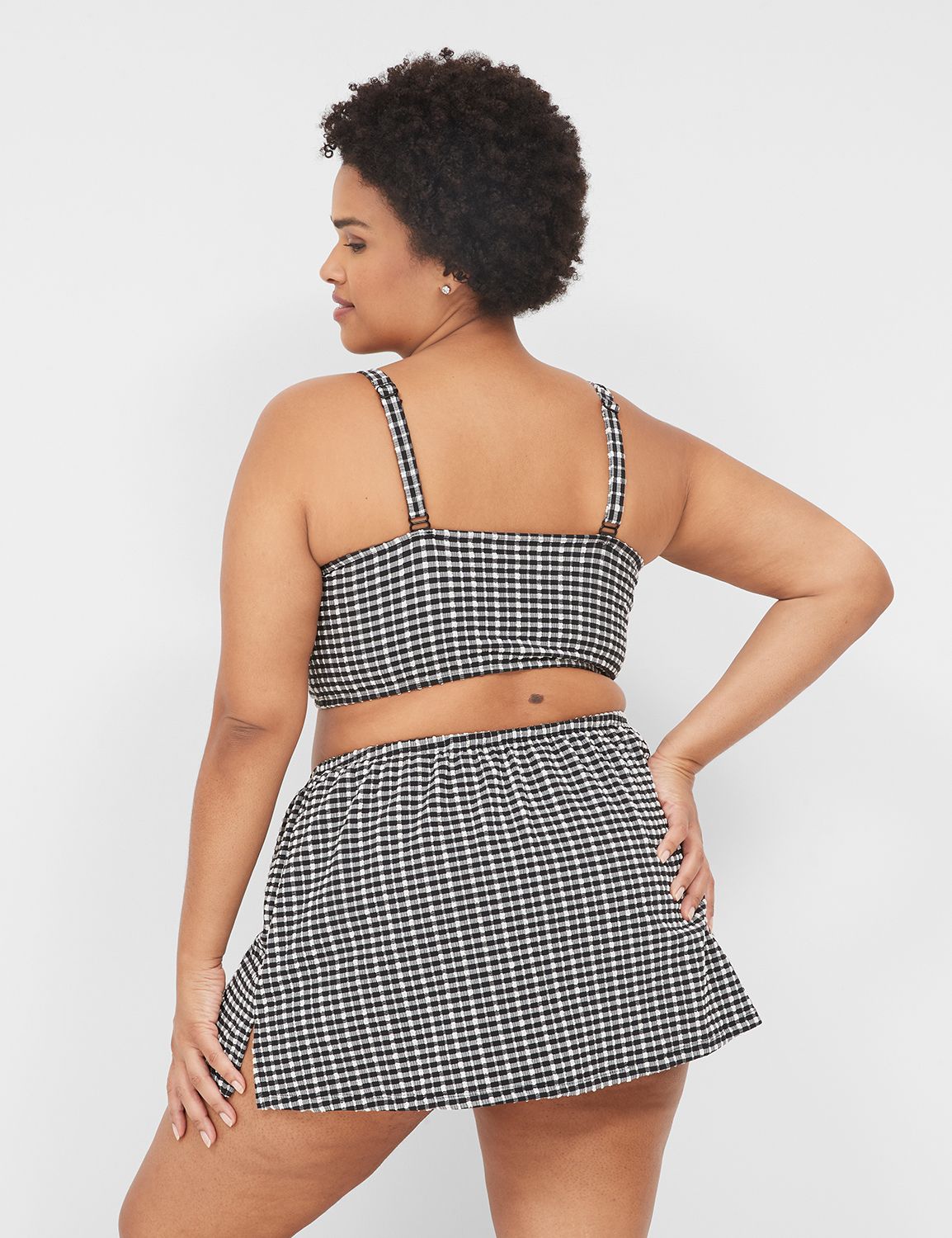 Gingham swim skirt best sale