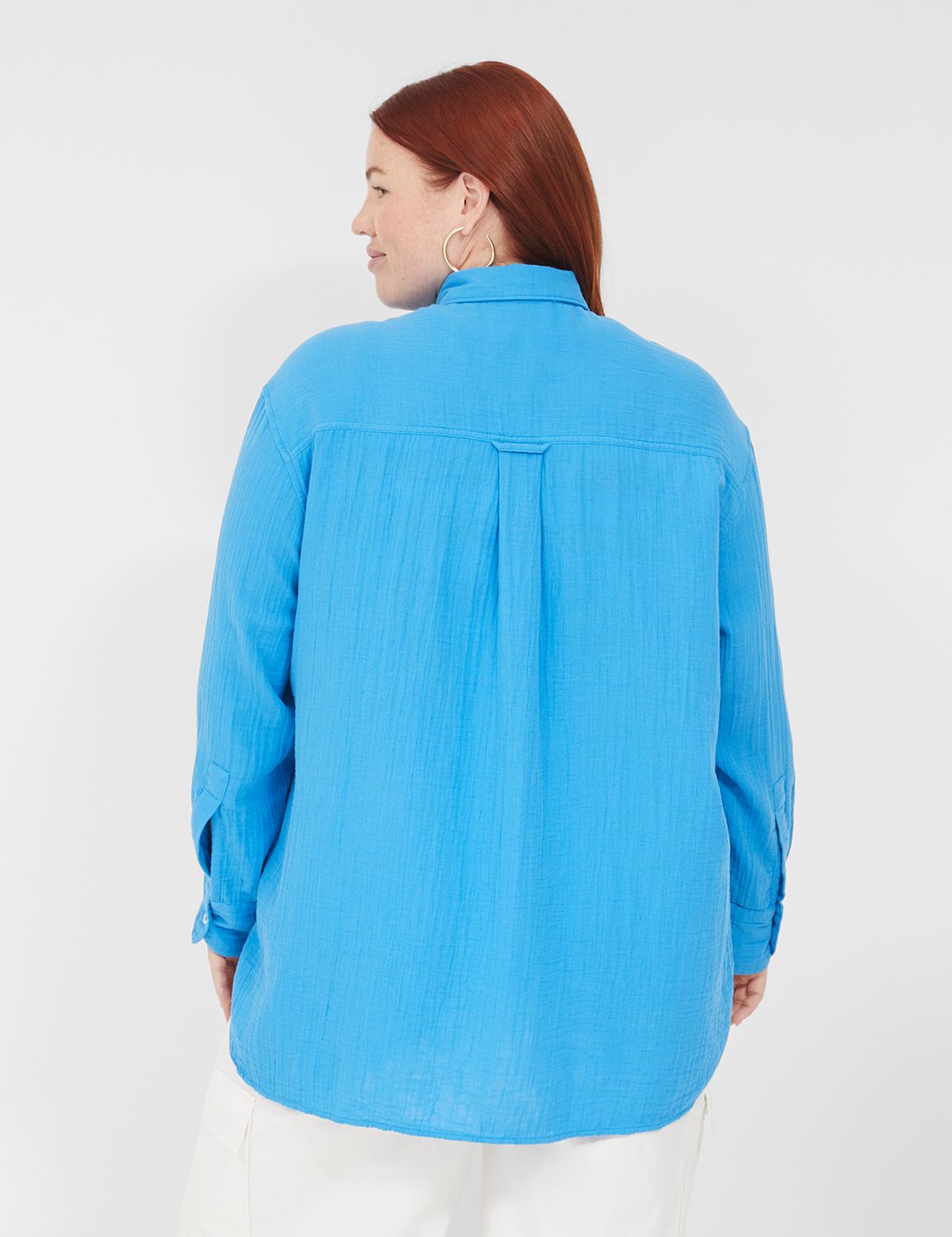 Classic Long Sleeve Button Down Bea Product Image 2