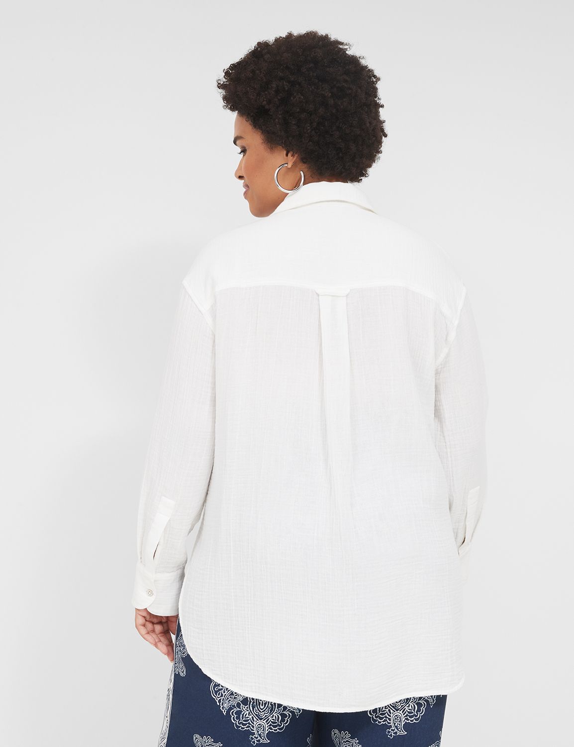 Classic Long Sleeve Button Down Bea Product Image 2