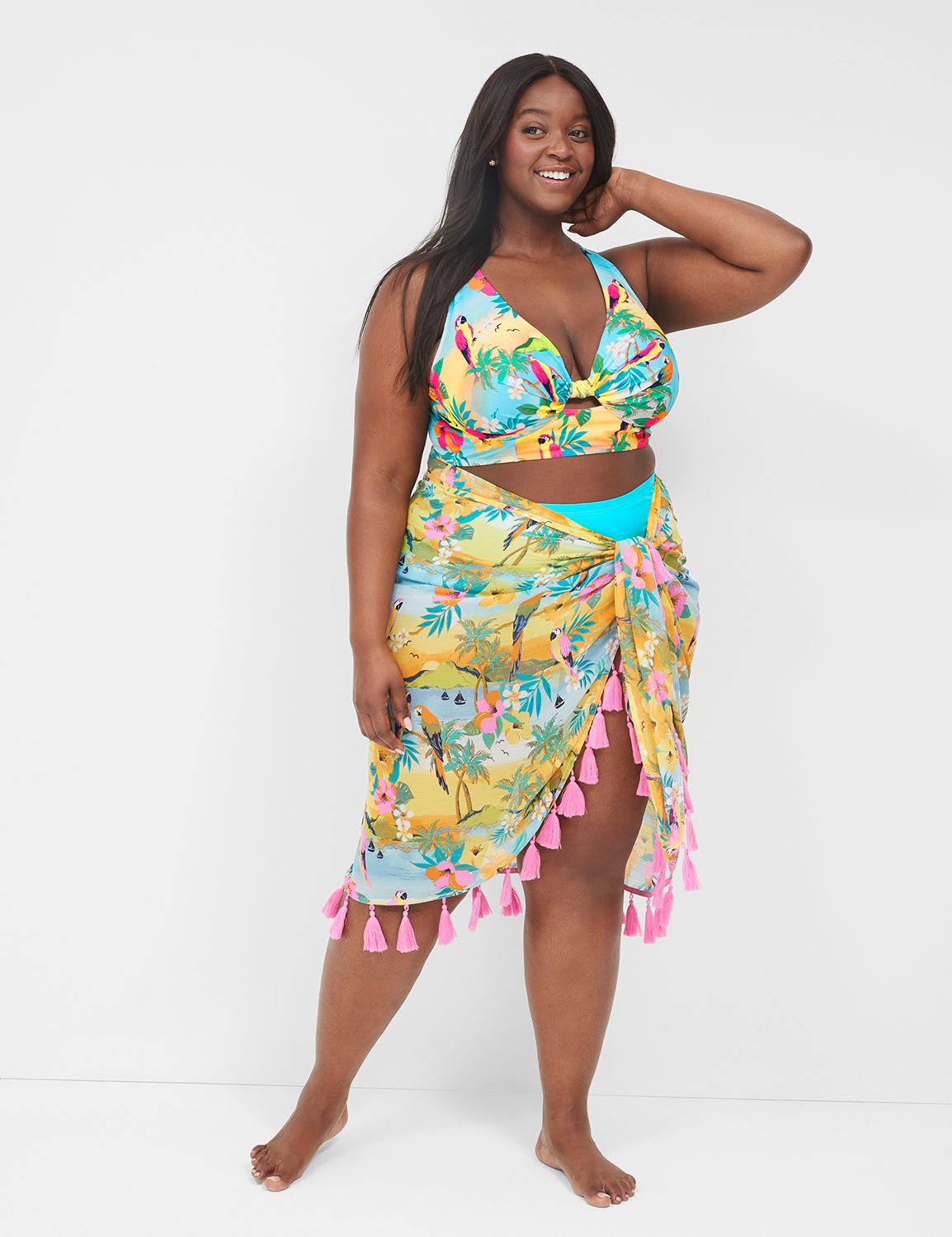 Tassel Trimmed Rayon Sarong 1139908 Product Image 1