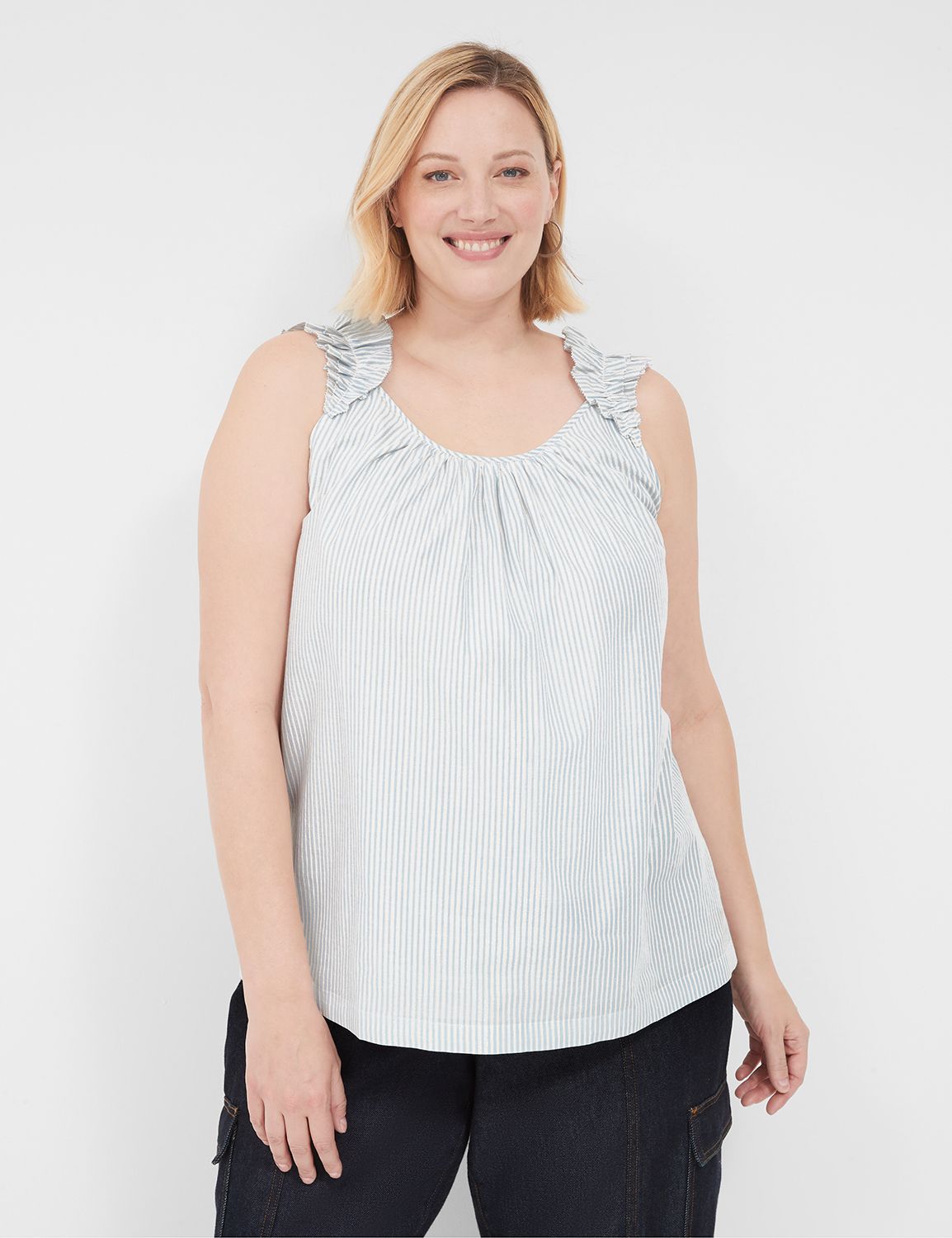 Chasing Summer Ruffle Sleeve Tank in Red Size L