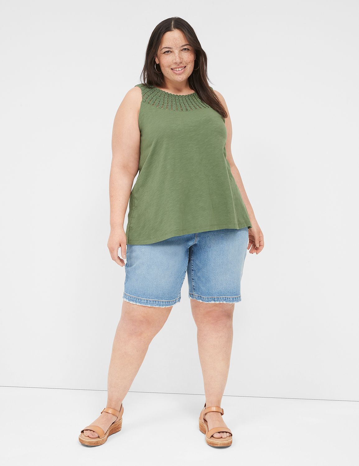 Casual Sleeveless Hit Color Lsce Plus size Tops