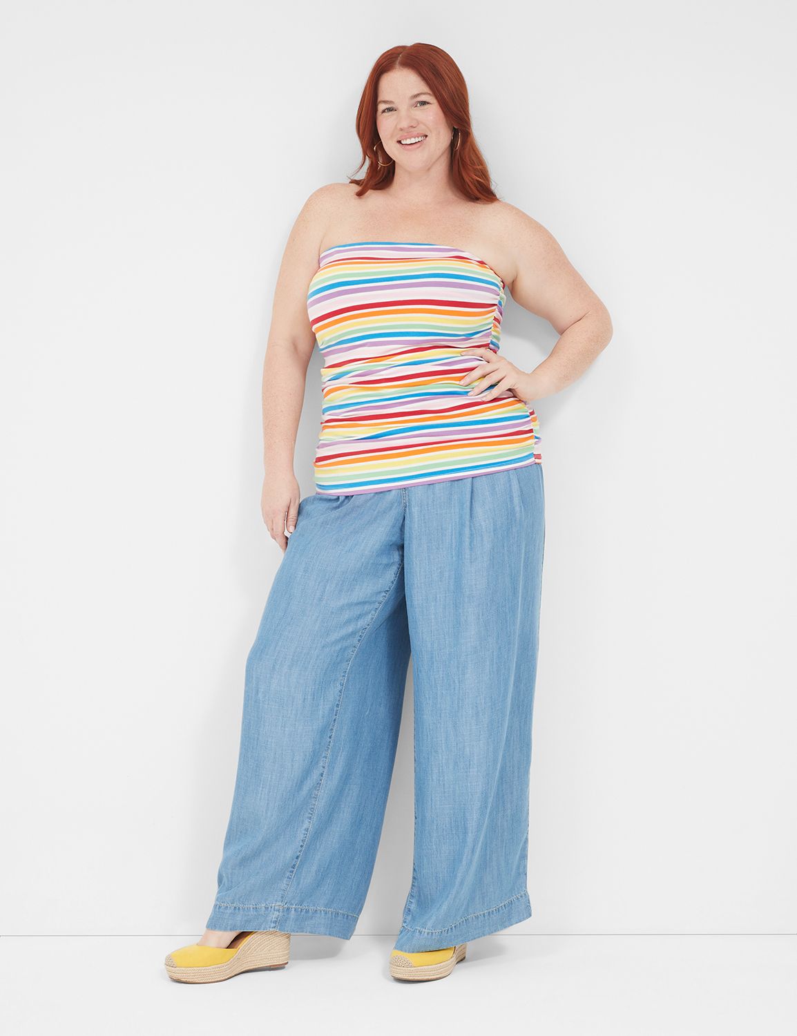 Sleeveless Shelf Bra Tube Top S 114 LaneBryant