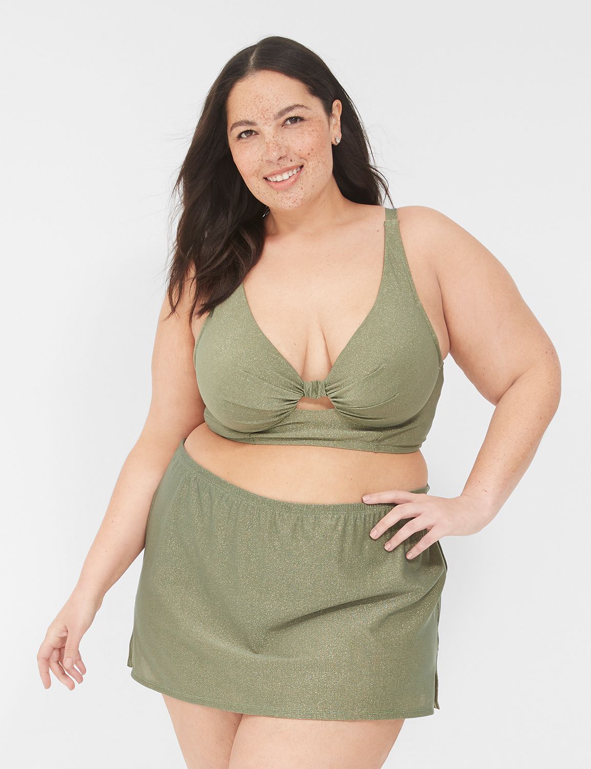 Plus size high waisted swim skirt hotsell