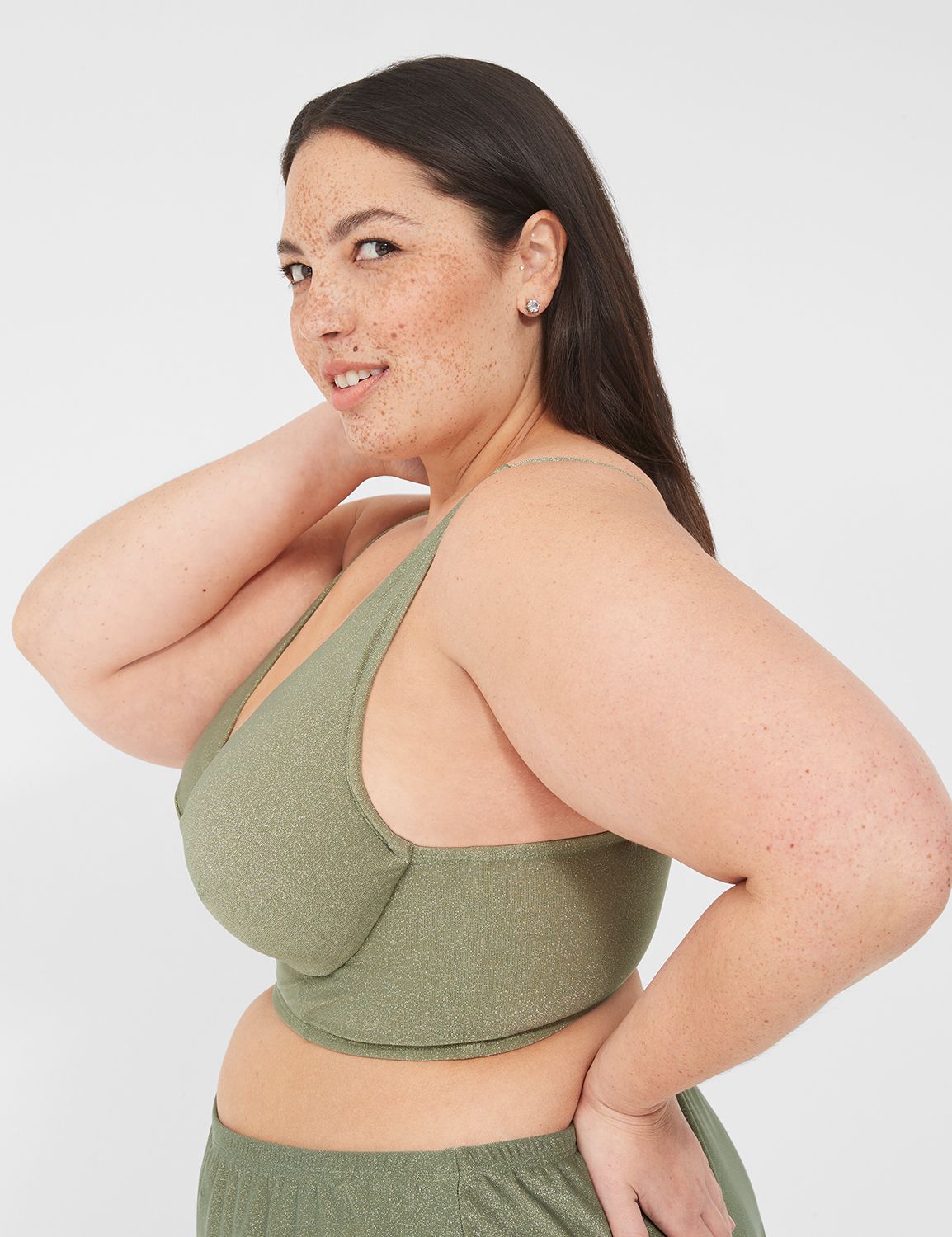 Lurex Knot Front UW Longline Bikini Product Image 3