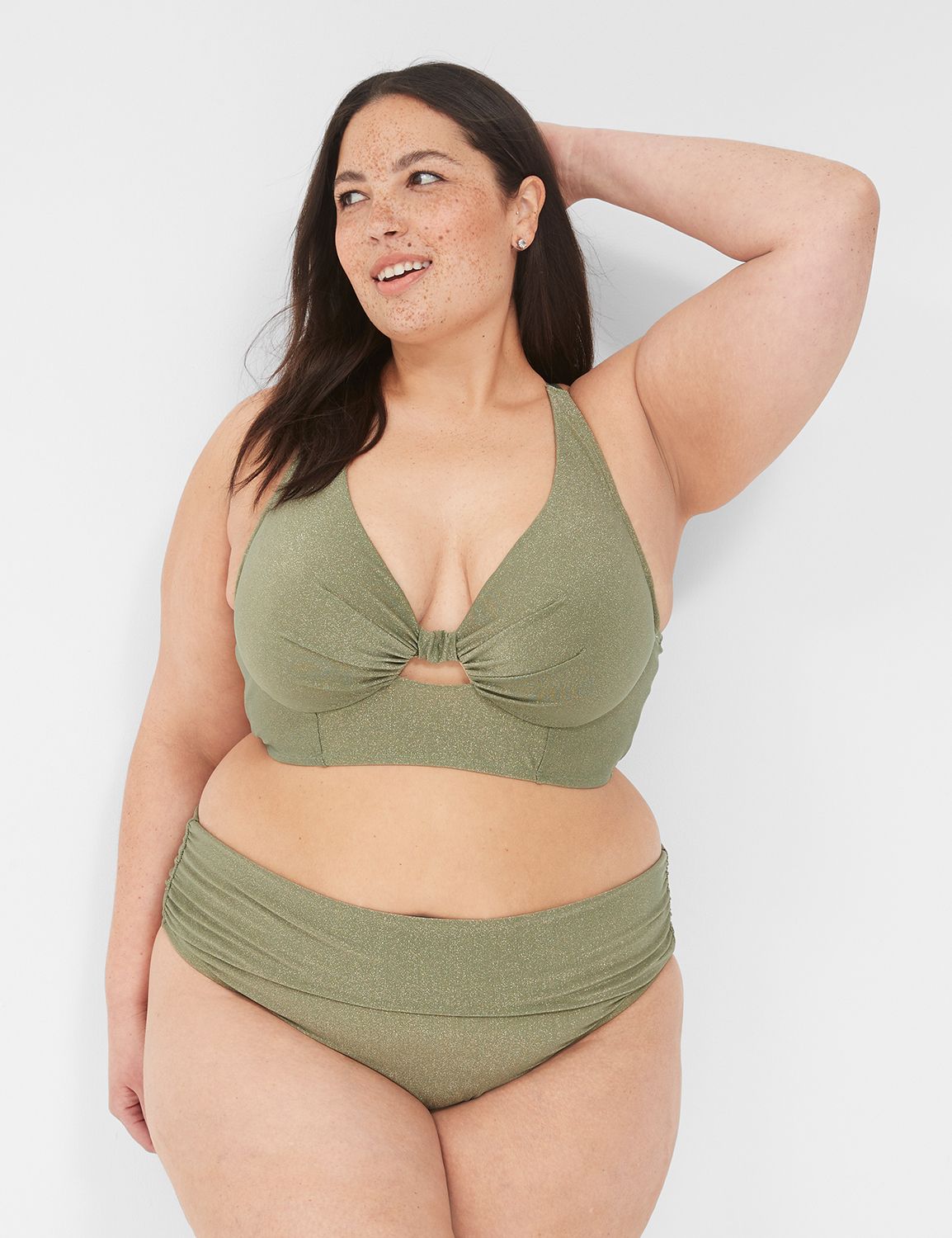 Lurex Knot Front UW Longline Bikini Product Image 5