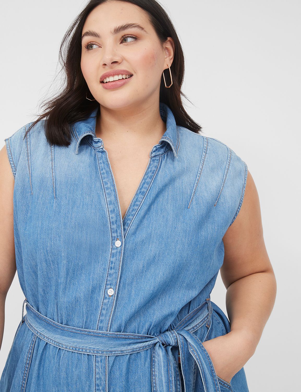 Lane bryant blue jean dresses hotsell