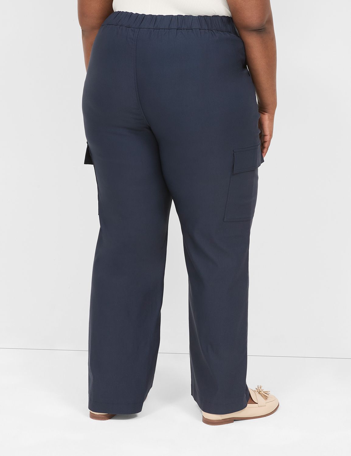 4 Season Pull On Straight Cargo Pant LaneBryant