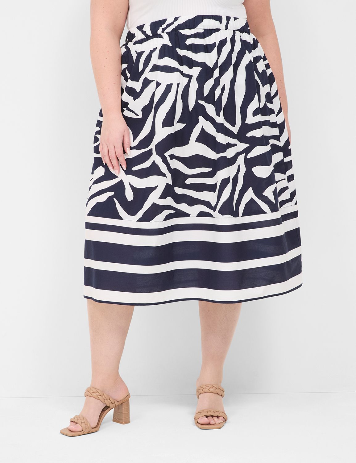 Printed Midi Skirt