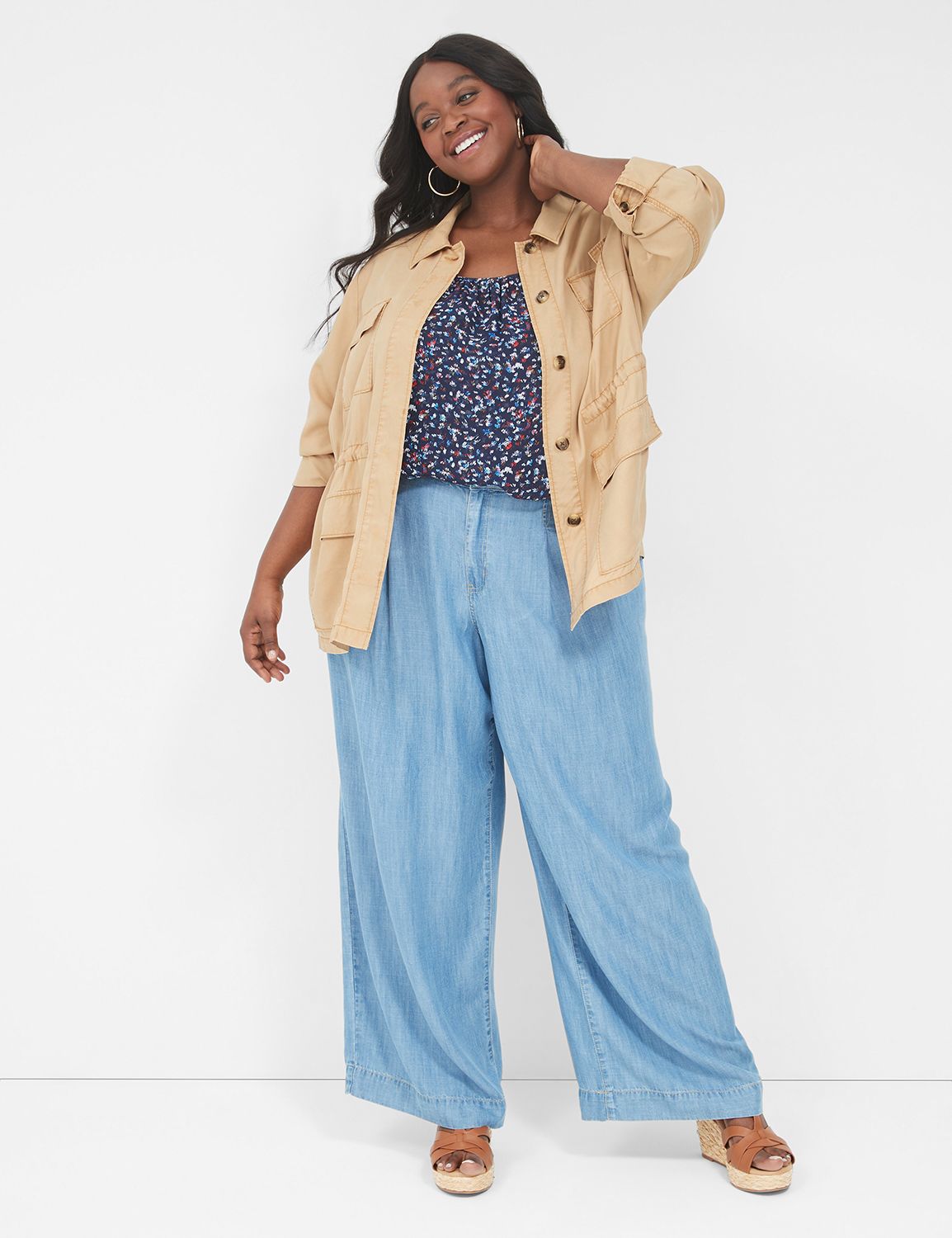 Tencel Twill Jacket LaneBryant