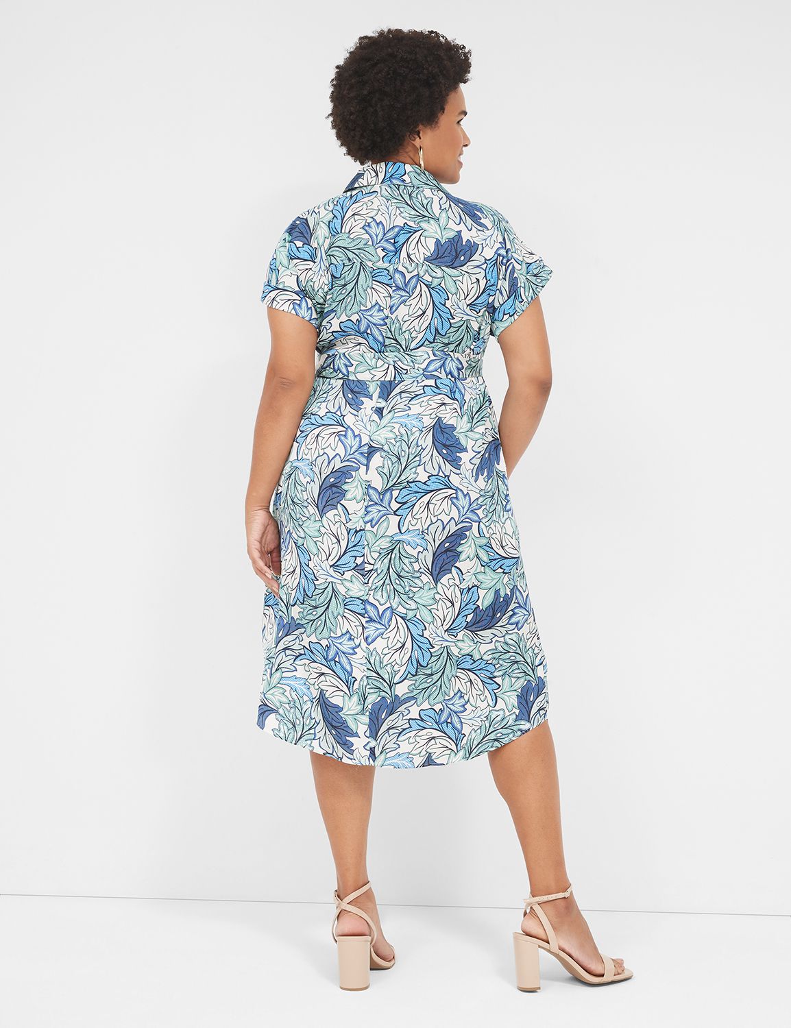 Tie Waist Midi Shirt Dress LaneBryant