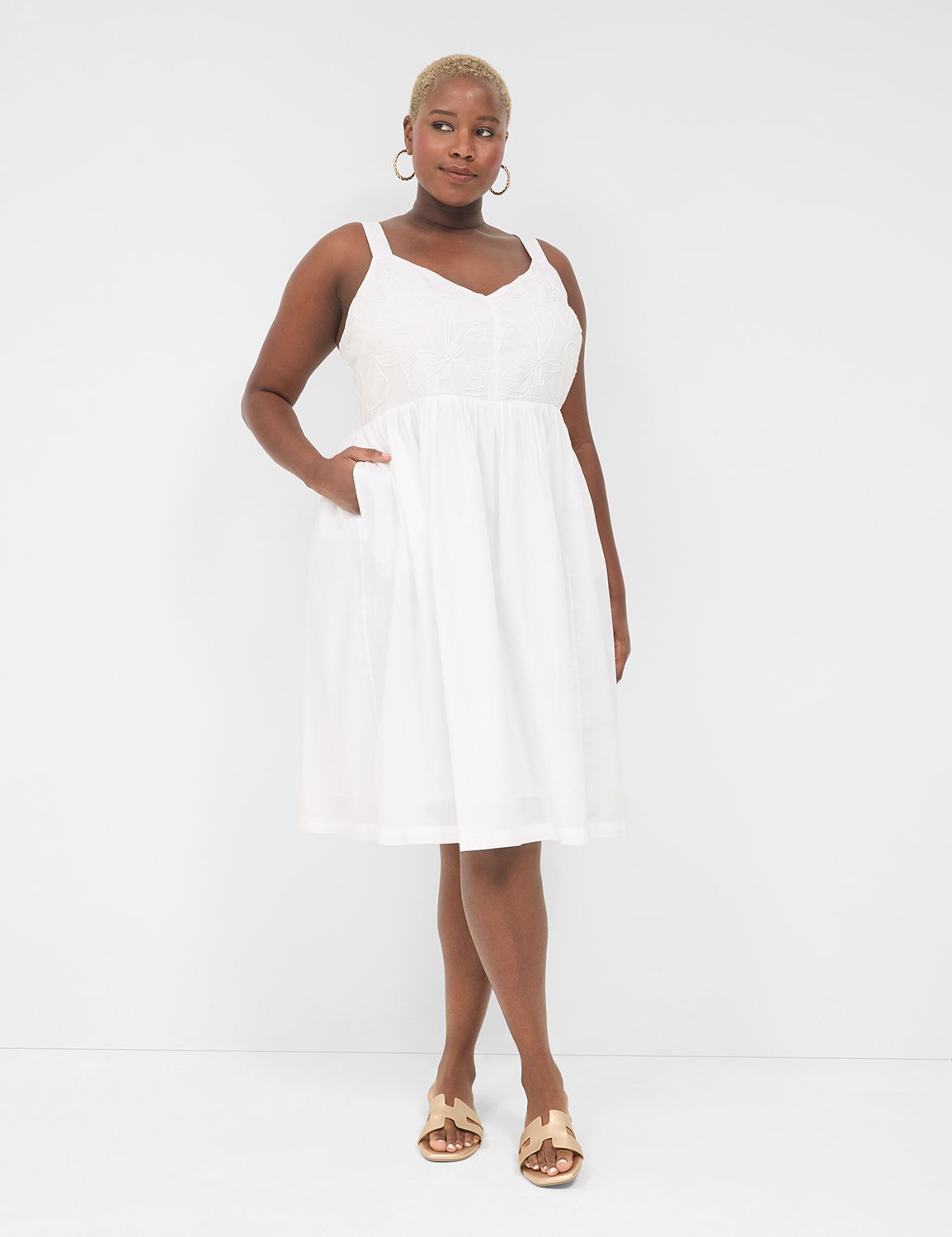 APPLIQUE BODICE MIDI TANK DRESS 114 LaneBryant