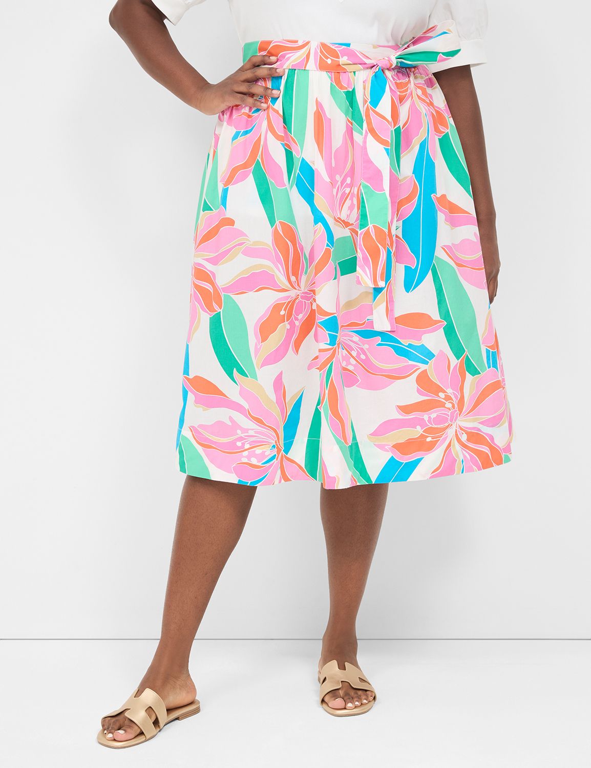 Bold Print Midi Flared 1140946 | LaneBryant