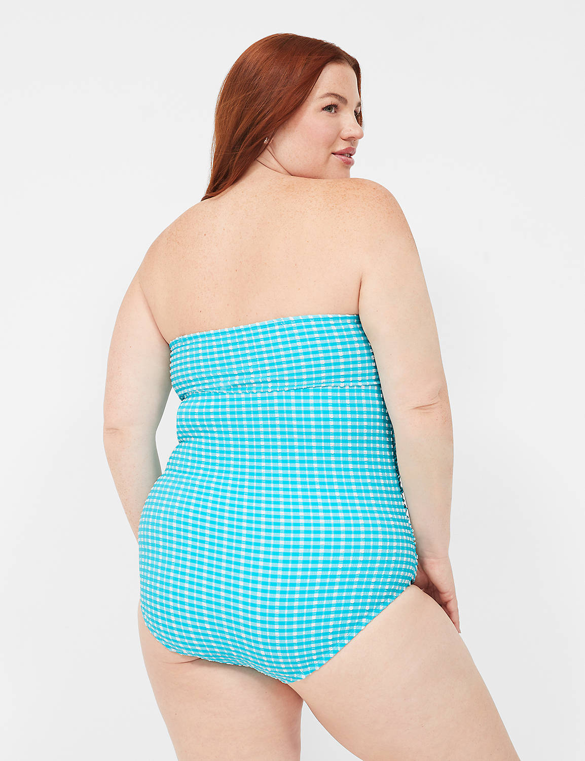 Gingham Strapless NW Brief One Piec Product Image 2