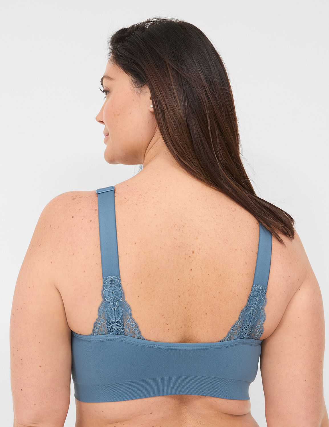 Seamless Bralette Romantic Lace Tri Product Image 2