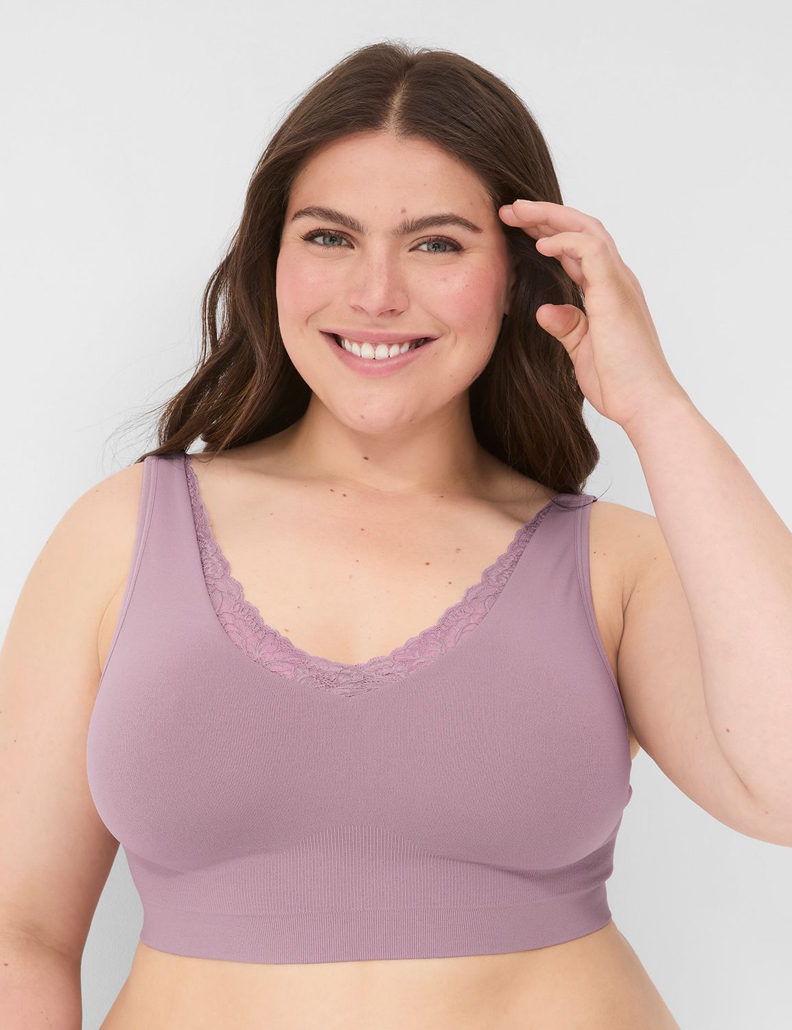 Lace trim bralette hotsell