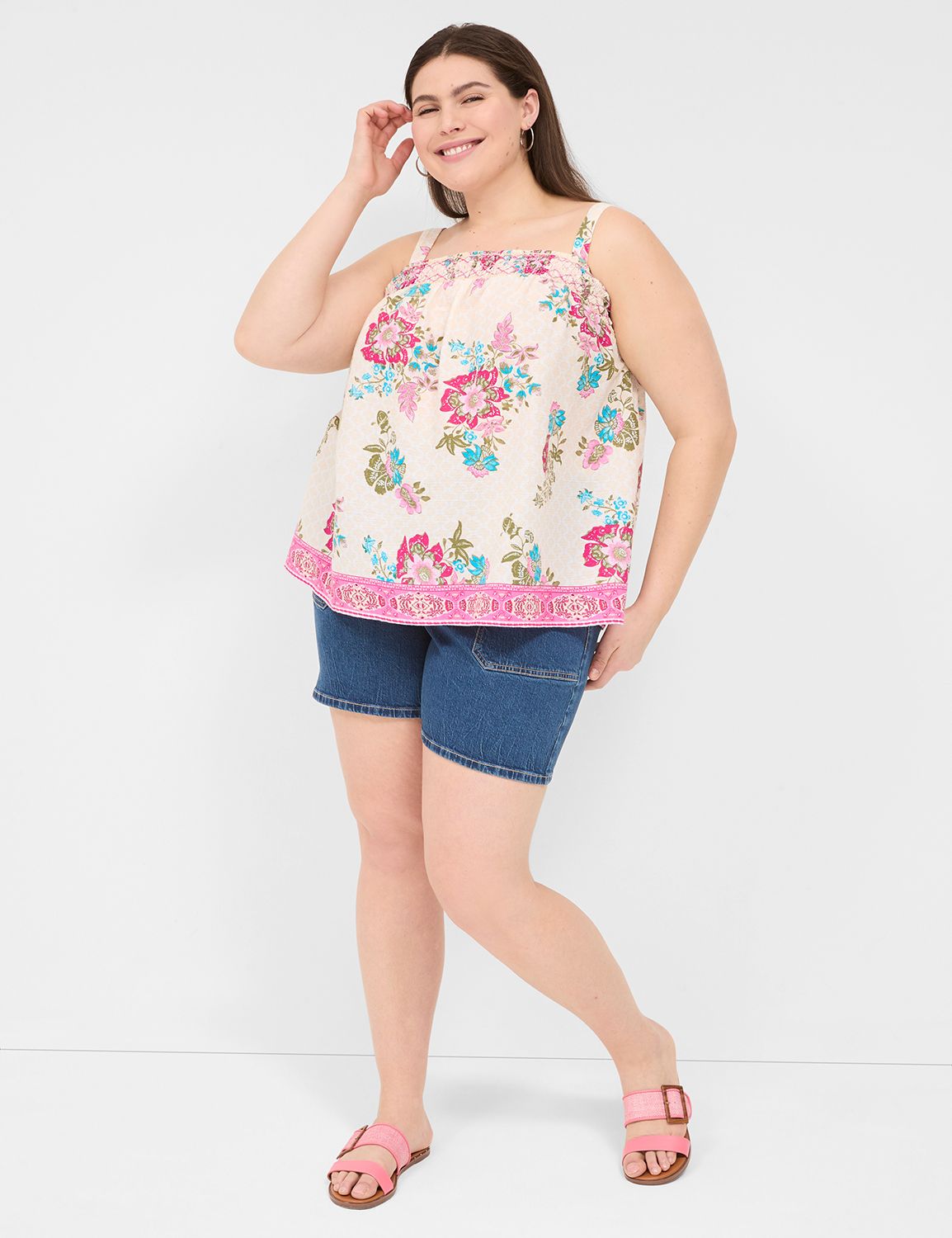 LANA SQUARE NECK TANK - DOVE GREY / PLUM