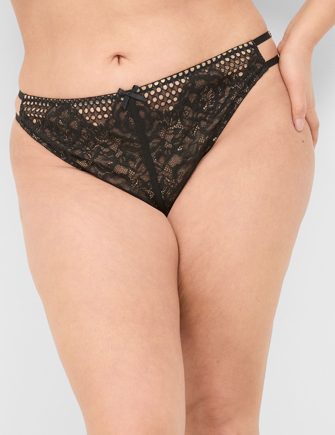 Split Gusset Strappy Thong 1140057 Product Image 3