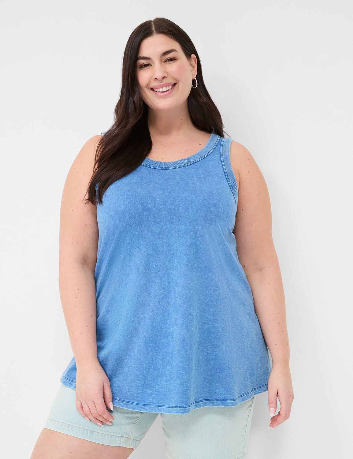 Casual Washed Swing Tunic Tank S 11 Product Image 1