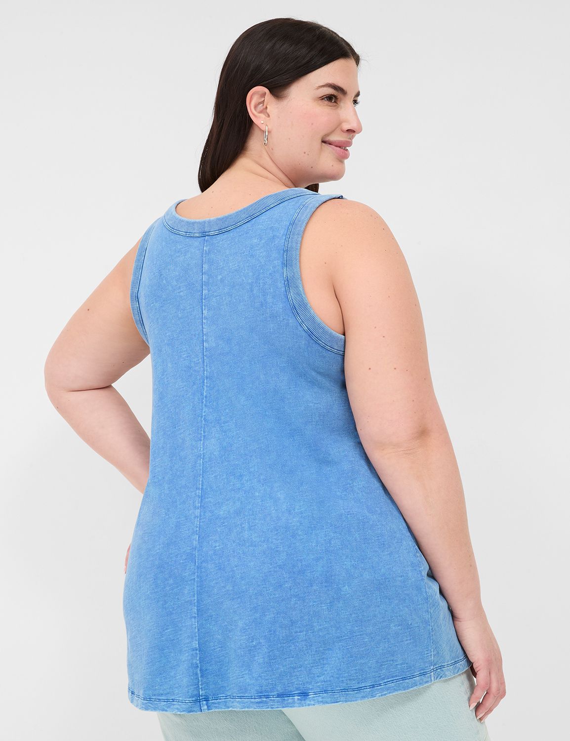 Casual Washed Swing Tunic Tank S 11 Product Image 2