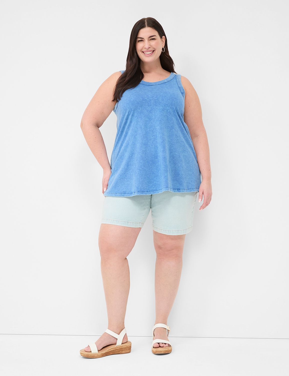 Casual Washed Swing Tunic Tank S 11 Product Image 3