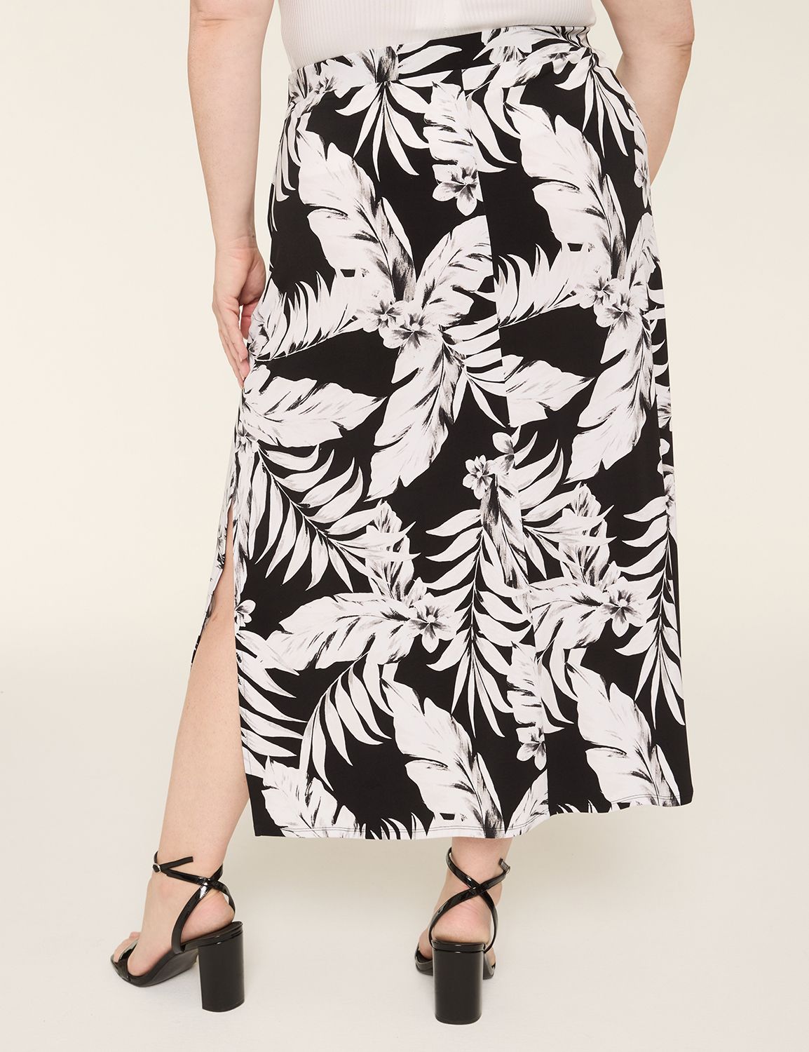 Side Slit Matte Jersey Maxi Skirt 1 | LaneBryant
