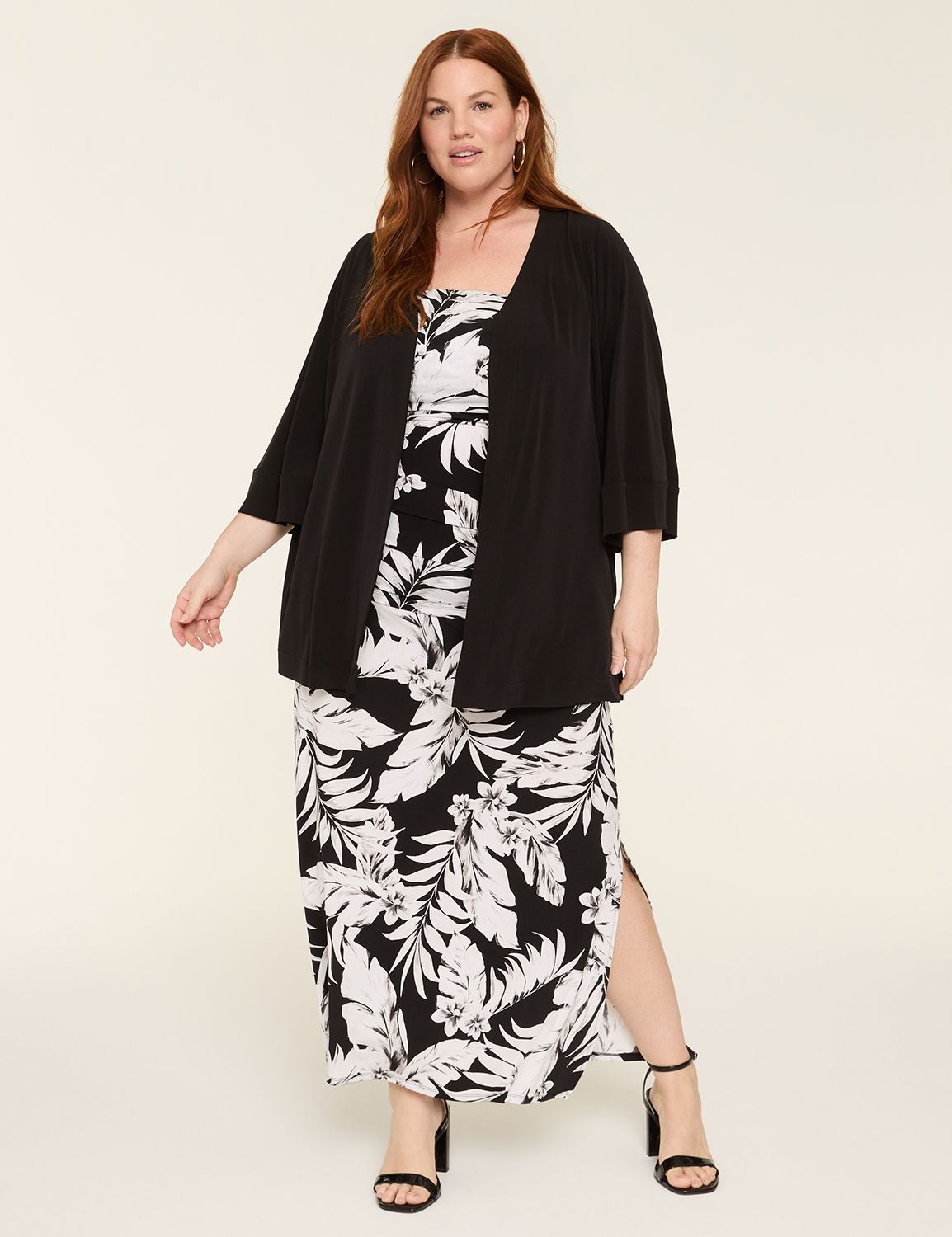 Matte Jersey Side-Slit Maxi Skirt | LaneBryant