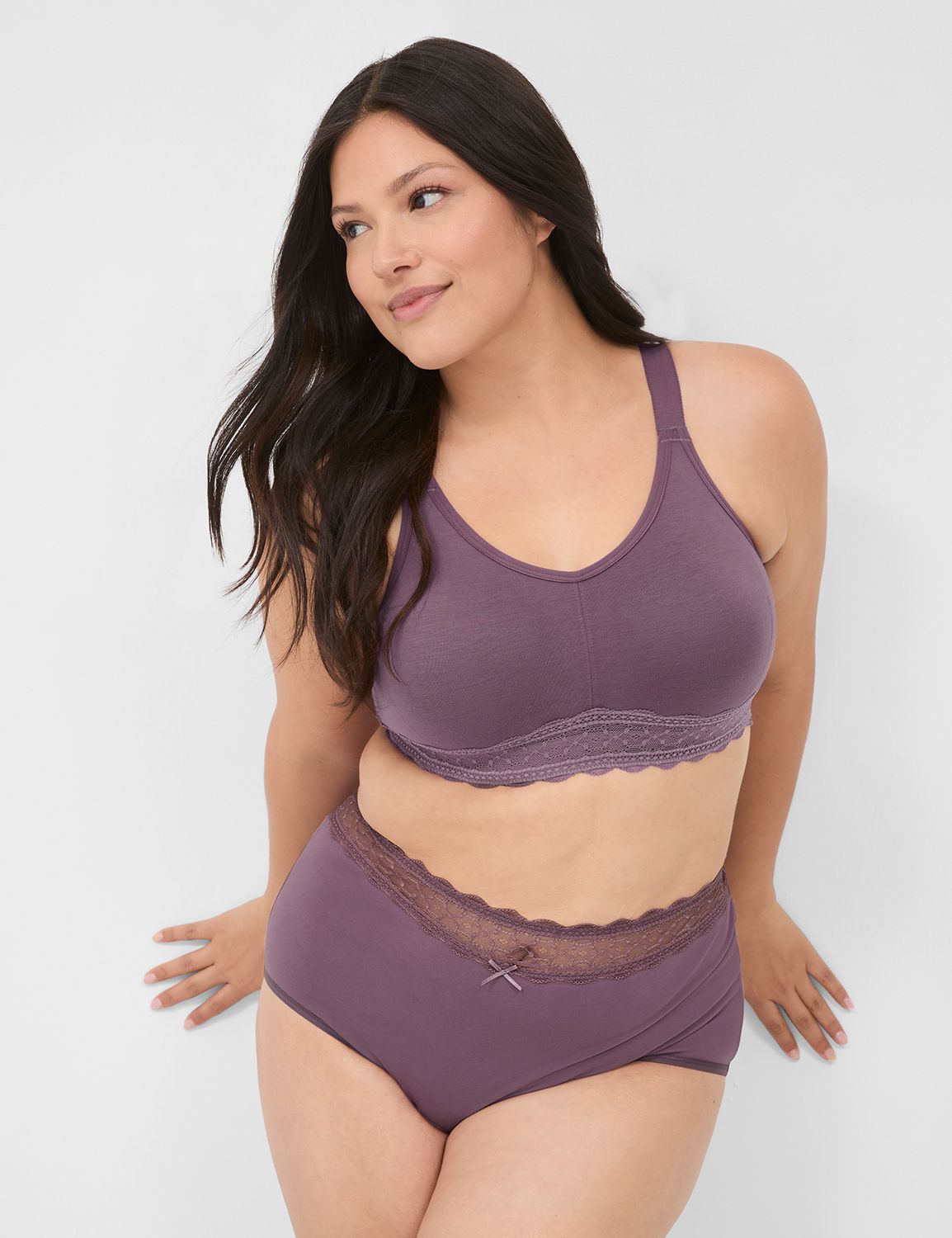 Cotton Scoop-Neck Unlined No-Wire Bra