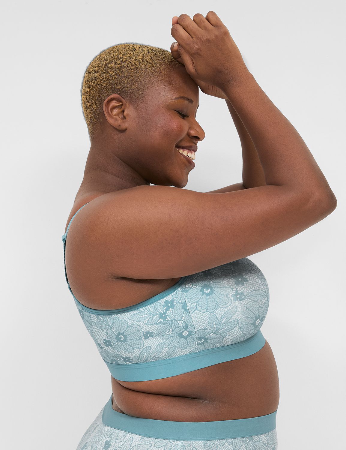 Cotton Scoop-Neck Unlined No-Wire Bra | LaneBryant