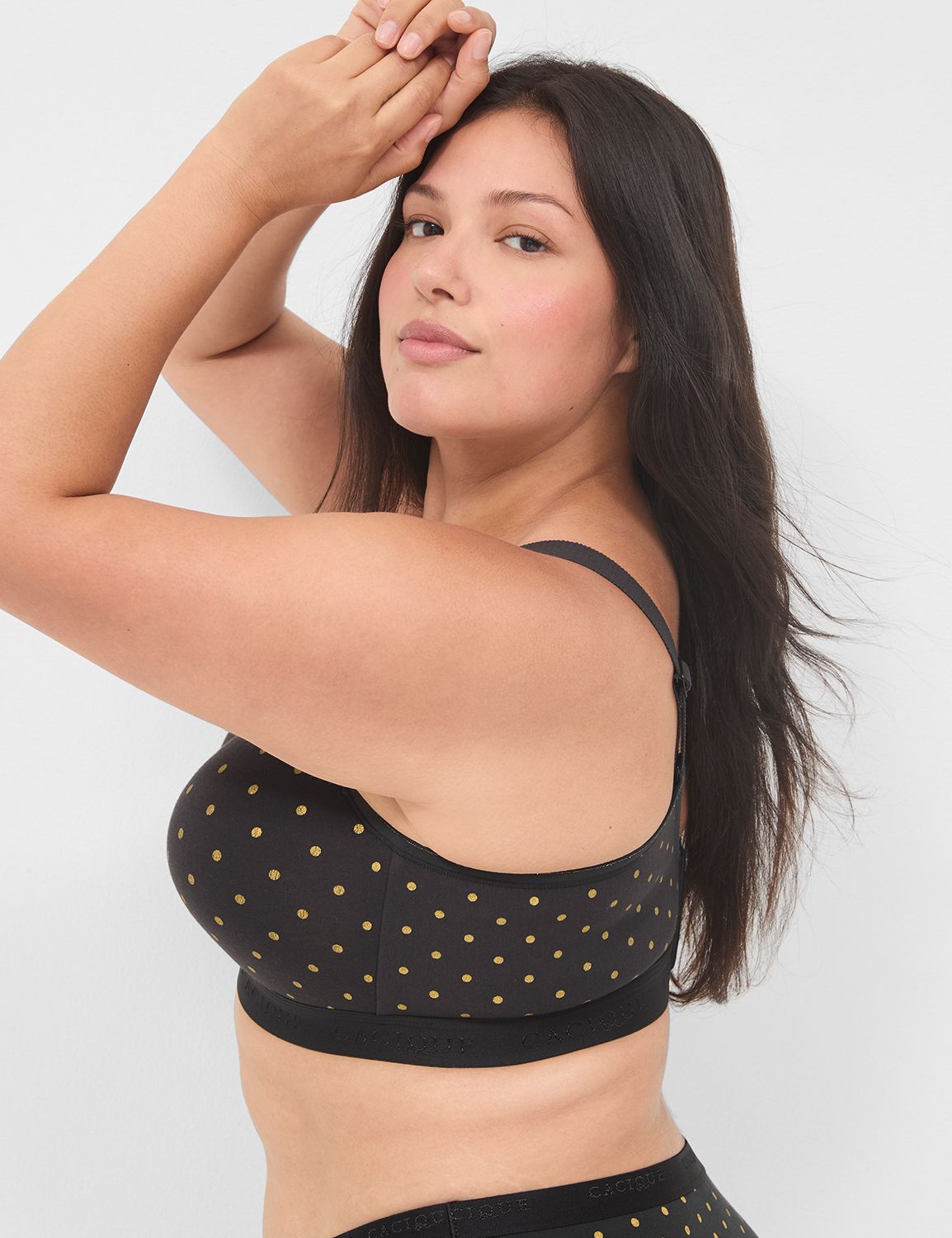 Cotton Scoop-Neck Lightly Lined No-Wire Bra | LaneBryant