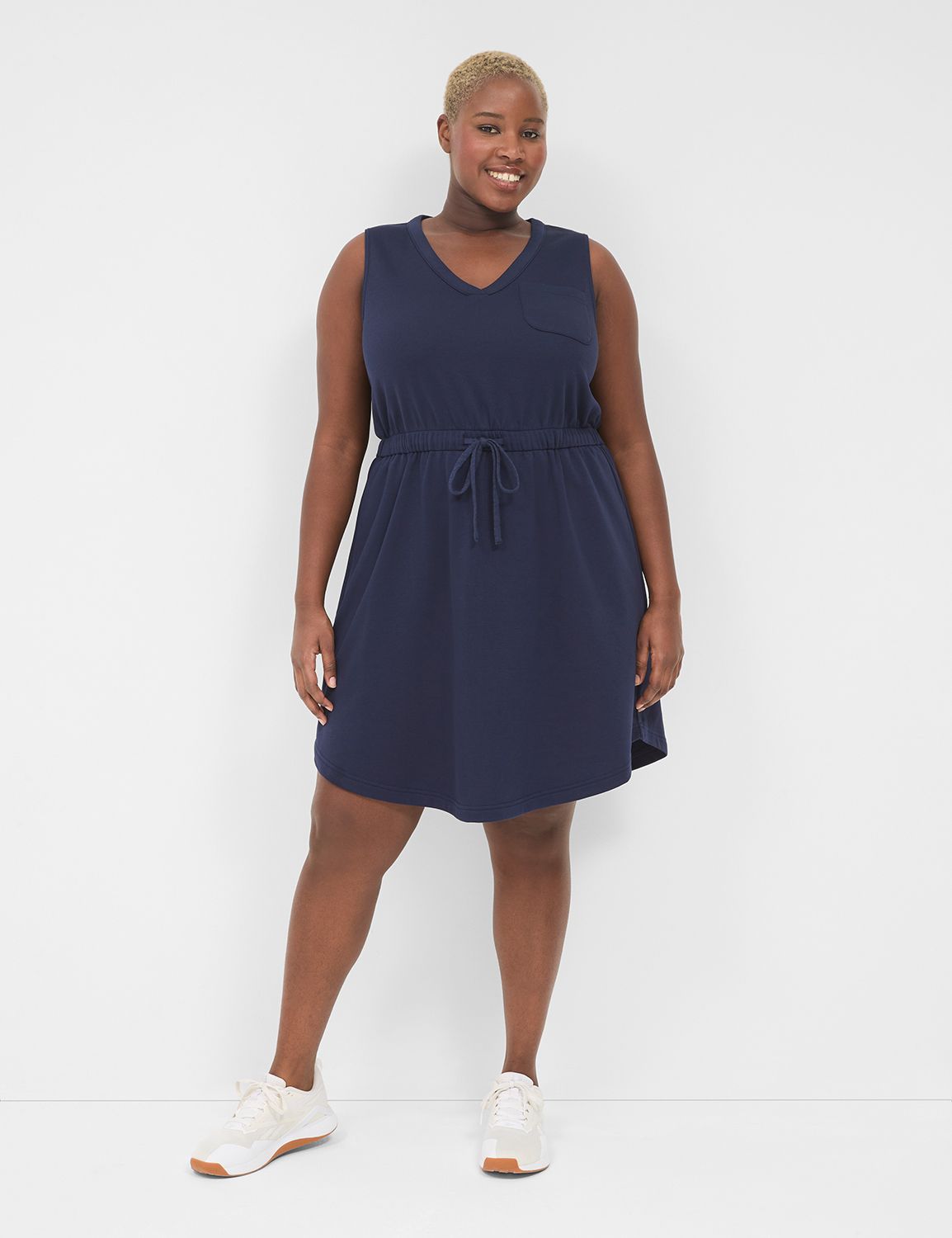 LIVI V-Neck French Terry Dress