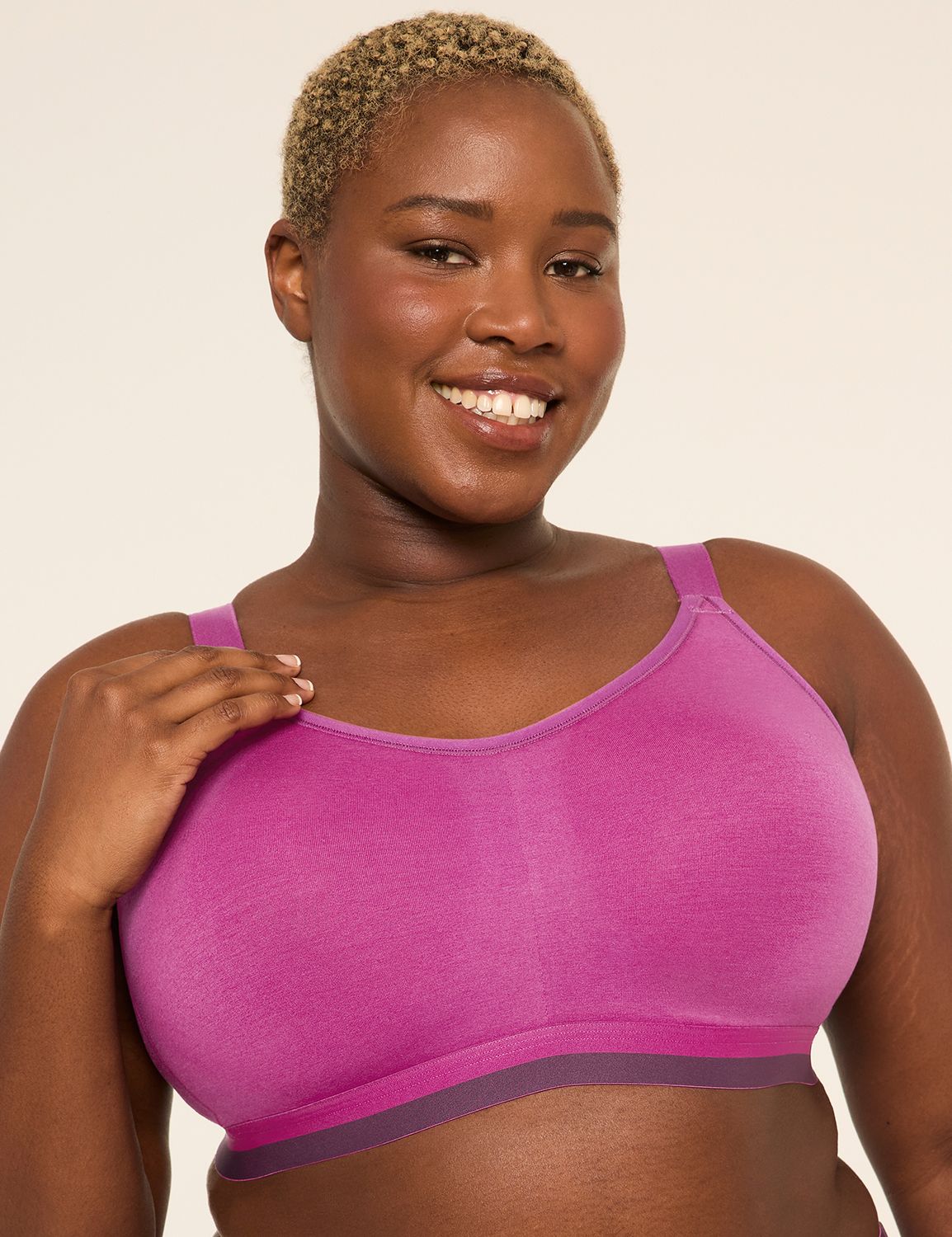 Cotton Scoop-Neck Lightly Lined No-Wire Bra