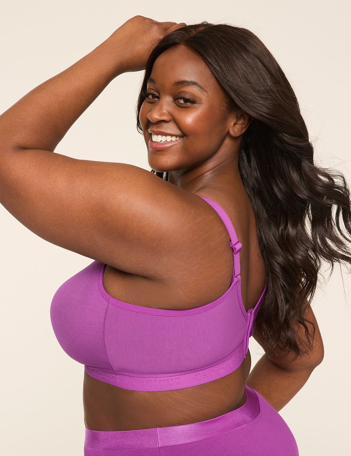 Cotton Scoop-Neck Unlined No-Wire Bra | LaneBryant