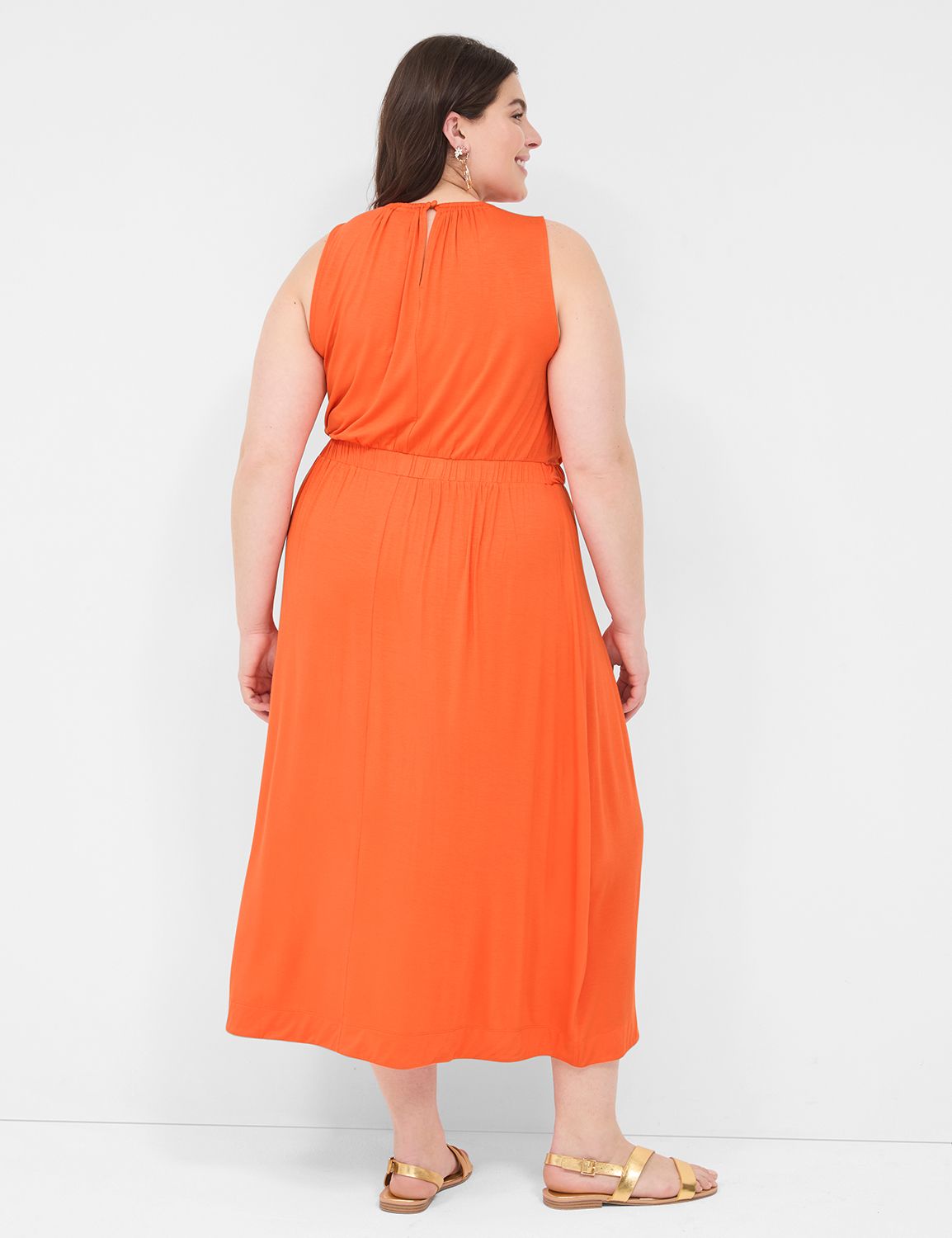 SL ELASTIC NKLINE TIE WAIST DRESS 1 Product Image 2