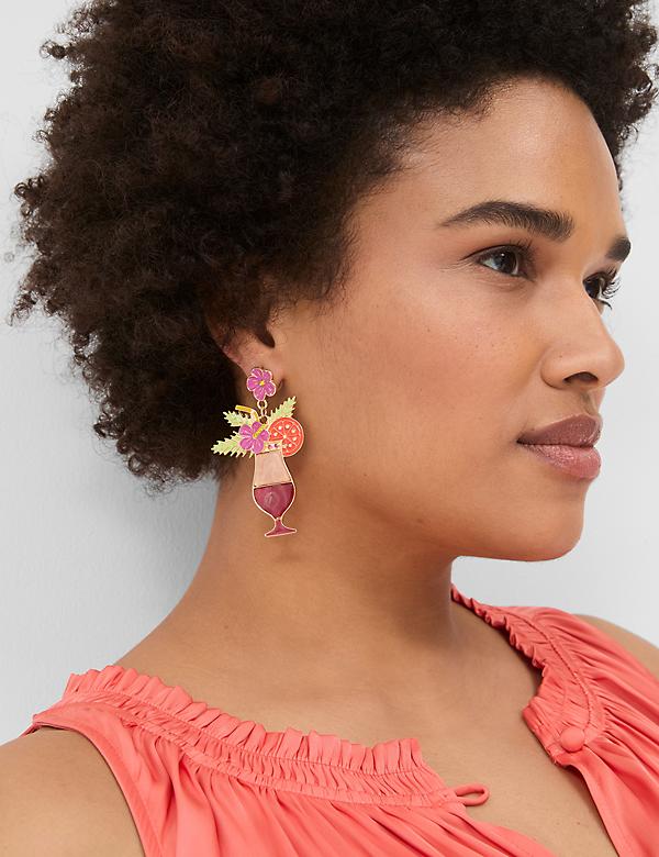 Summer Whimsy Cocktail Statement Earrings