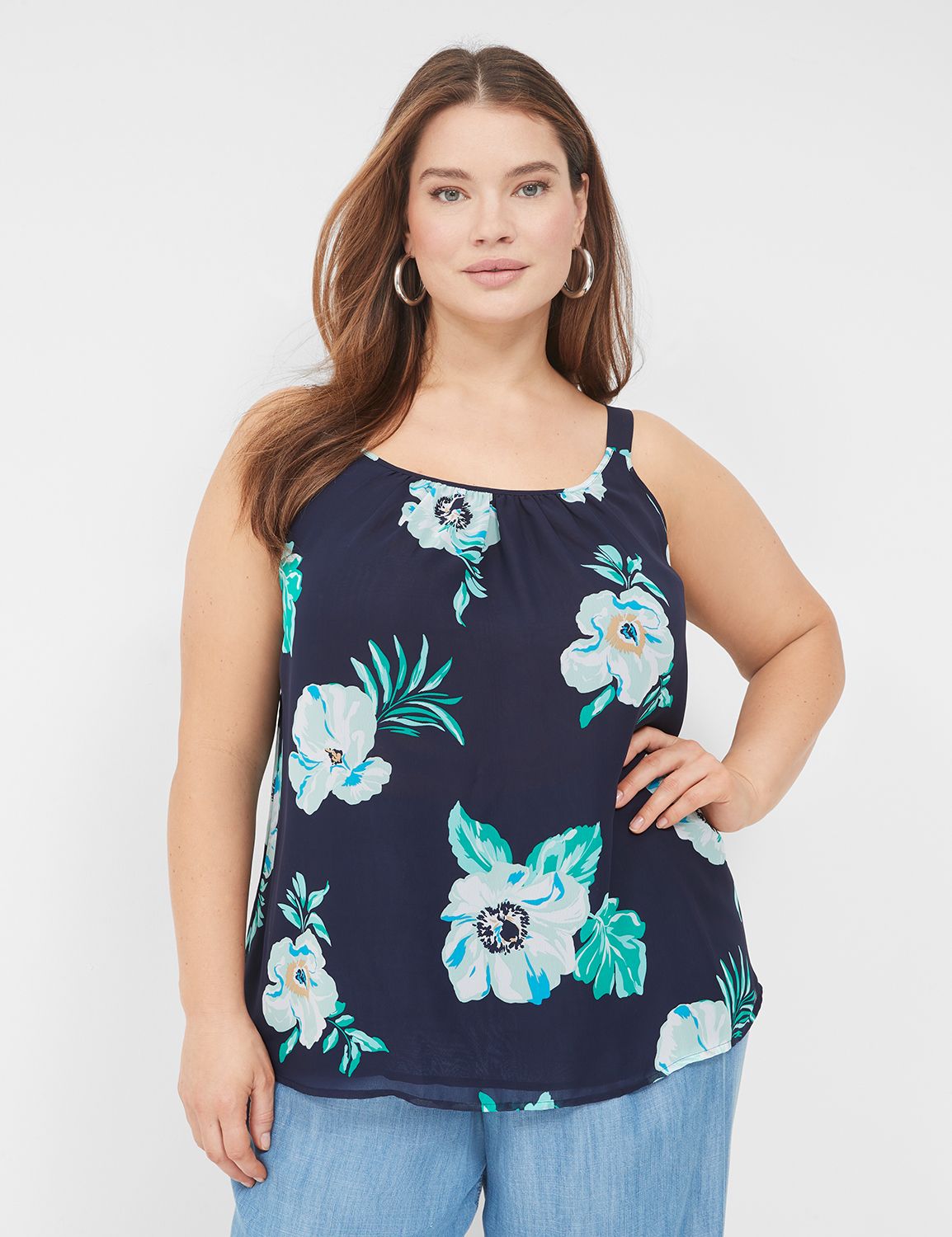 Classic Sleeveless Self-Strap Cami Product Image 1