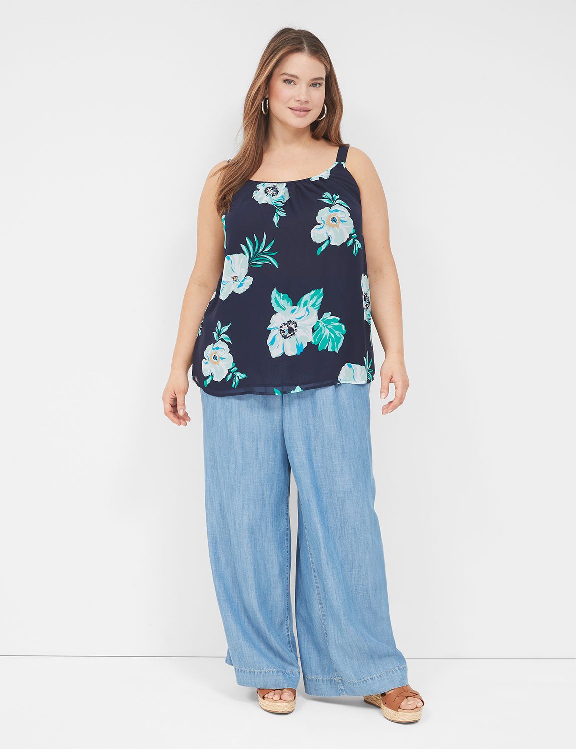 Classic Sleeveless Self-Strap Cami Product Image 3