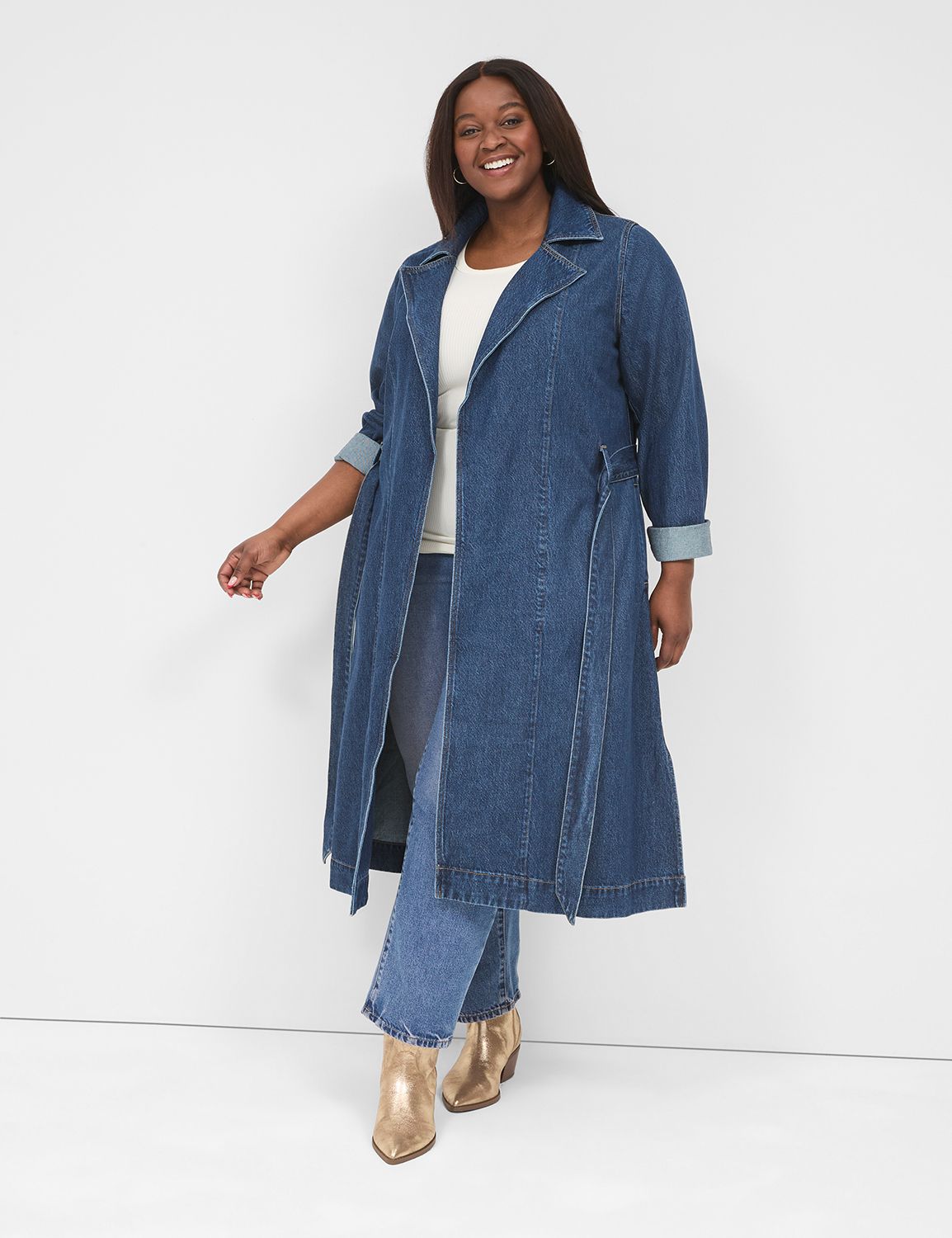 Lane bryant blue jean jackets best sale