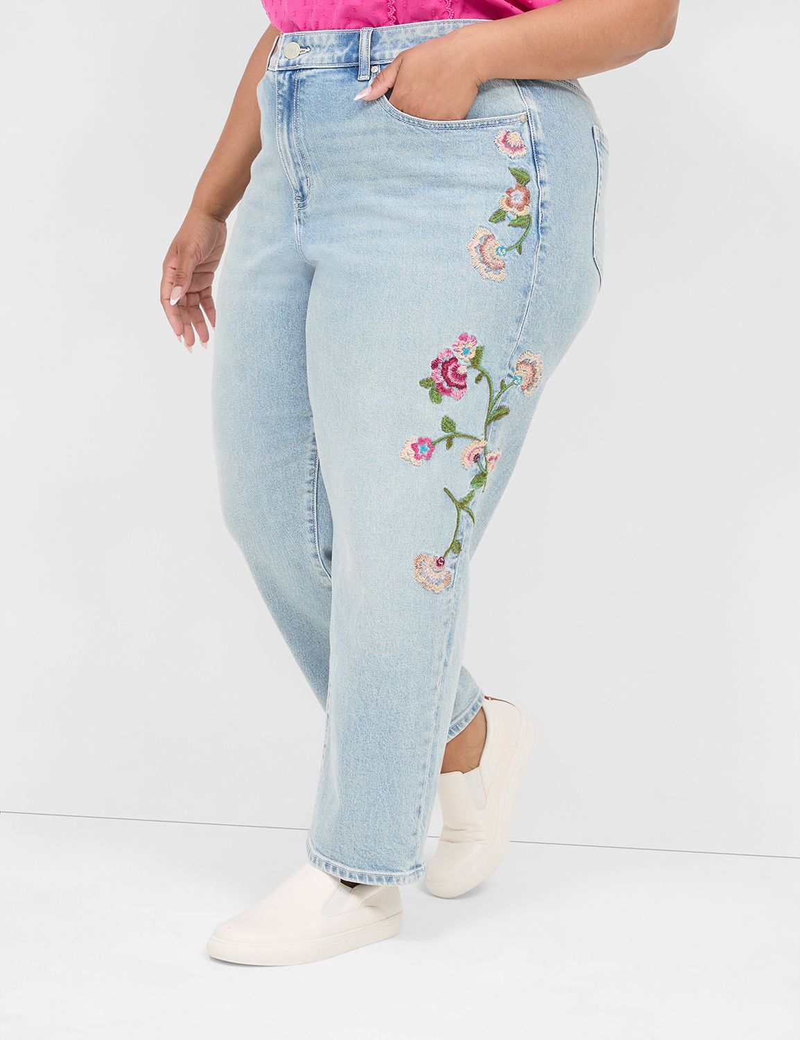 Women's embroidered jeans fashion