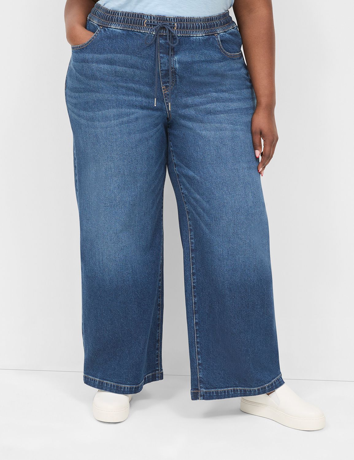 HIGH RISE PULL ON WIDE LEG- MEDIUM | LaneBryant