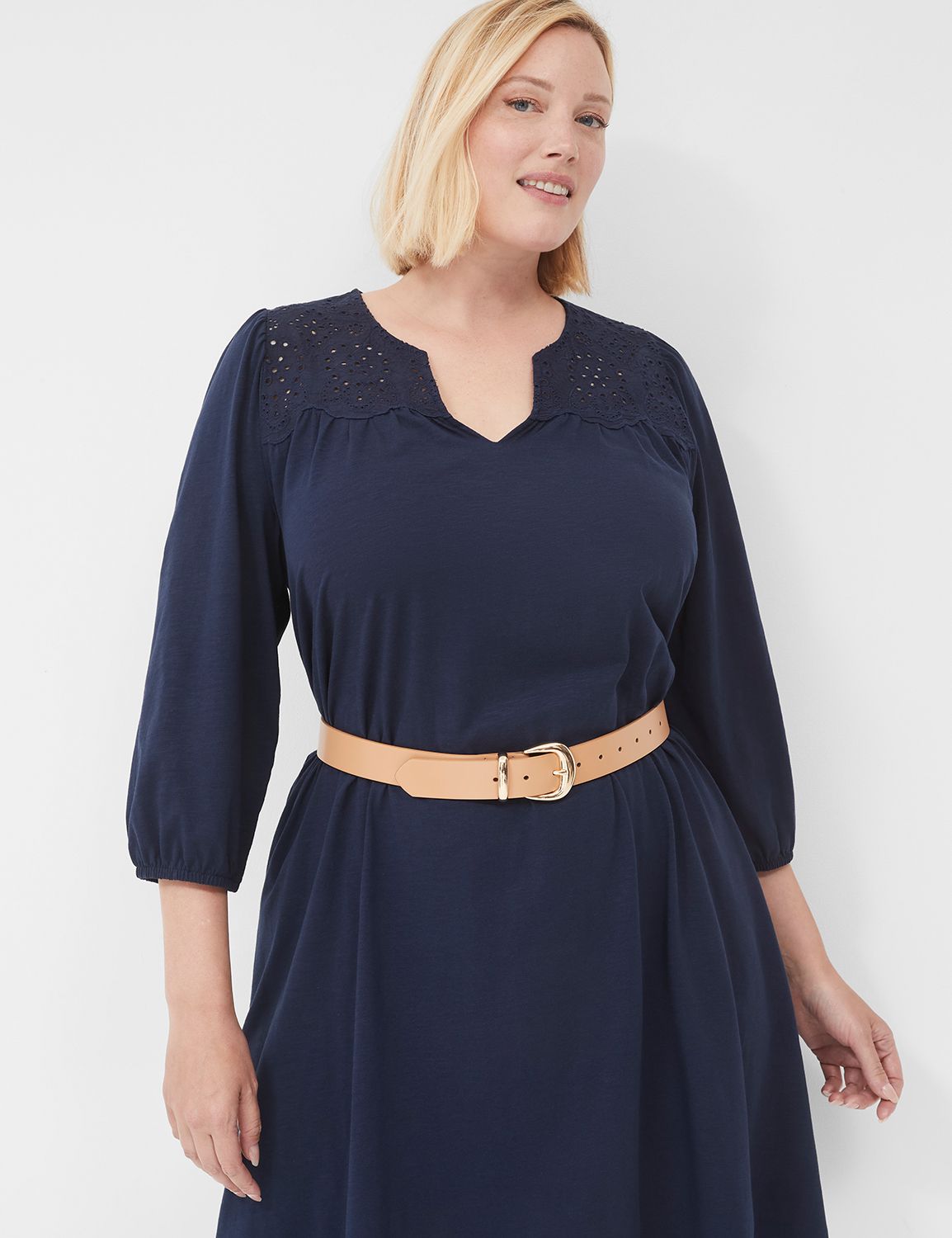 Lane Bryant Blue Belt CHUNKY BUCKLE VERSATILE BELT F 1143 | LaneBryant main image 4