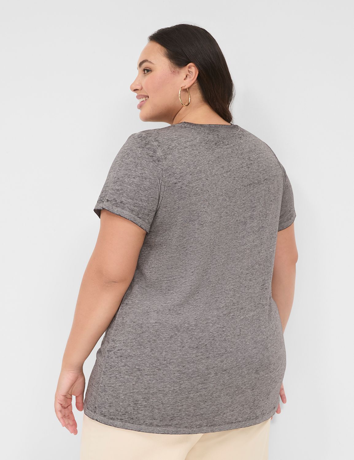 Classic Short Sleeve Crew Neck Tee Lanebryant 