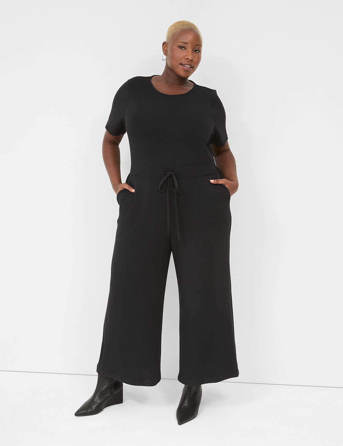 journey perfect sleeve wide leg jumpsuit