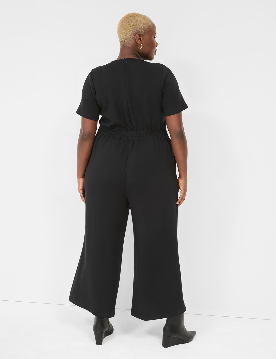 Journey Perfect Sleeve Wide Leg Jumpsuit LaneBryant