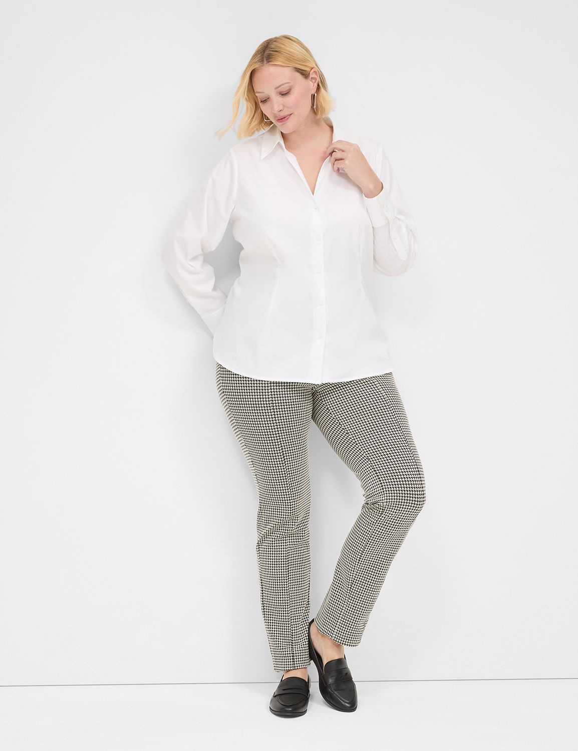 Fitted Long Sleeve Button Down Shir Product Image 3