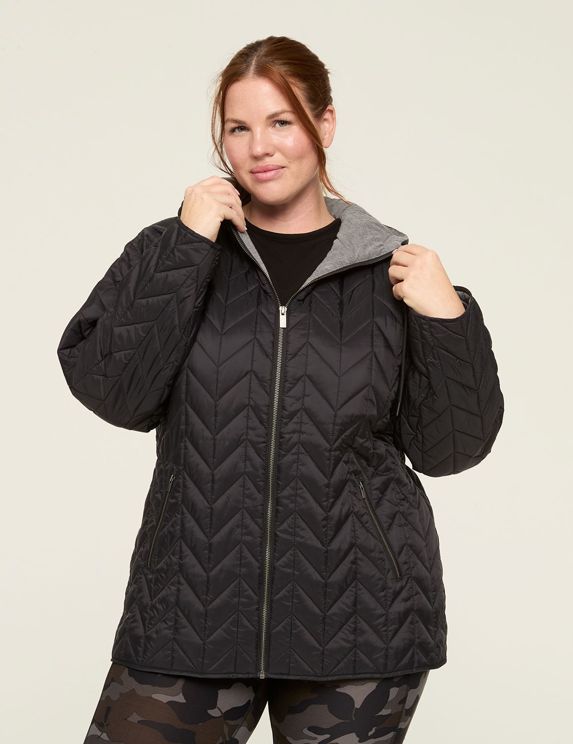 Hooded Quilted Puffer LaneBryant